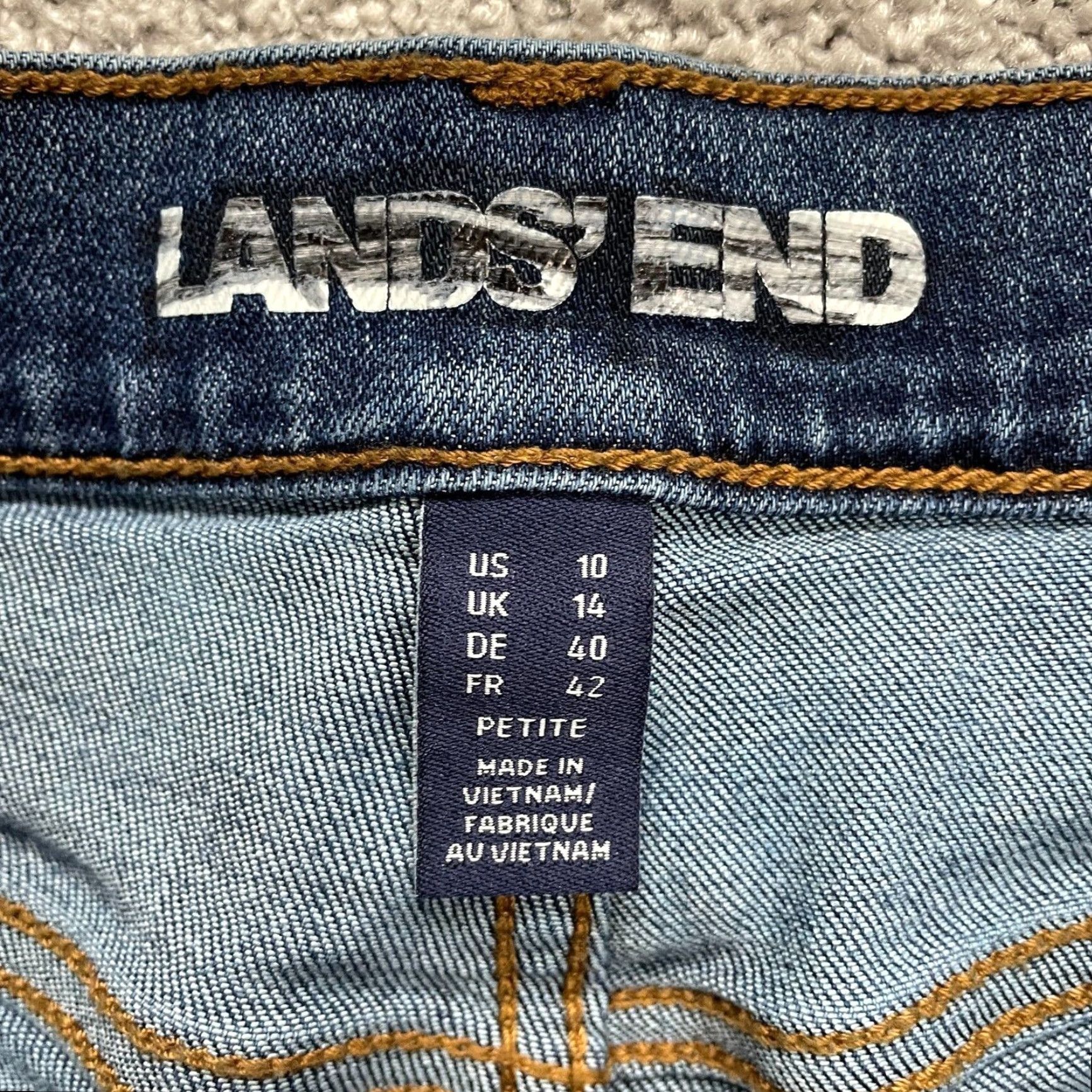 Lands' End Lands' End Denim Jeans Womens 10 Blue Straight Leg High Rise 31x25 Jeans Womens Regular 5-Pocket Design Size 32" / US 10 / IT 46 - 5 Thumbnail