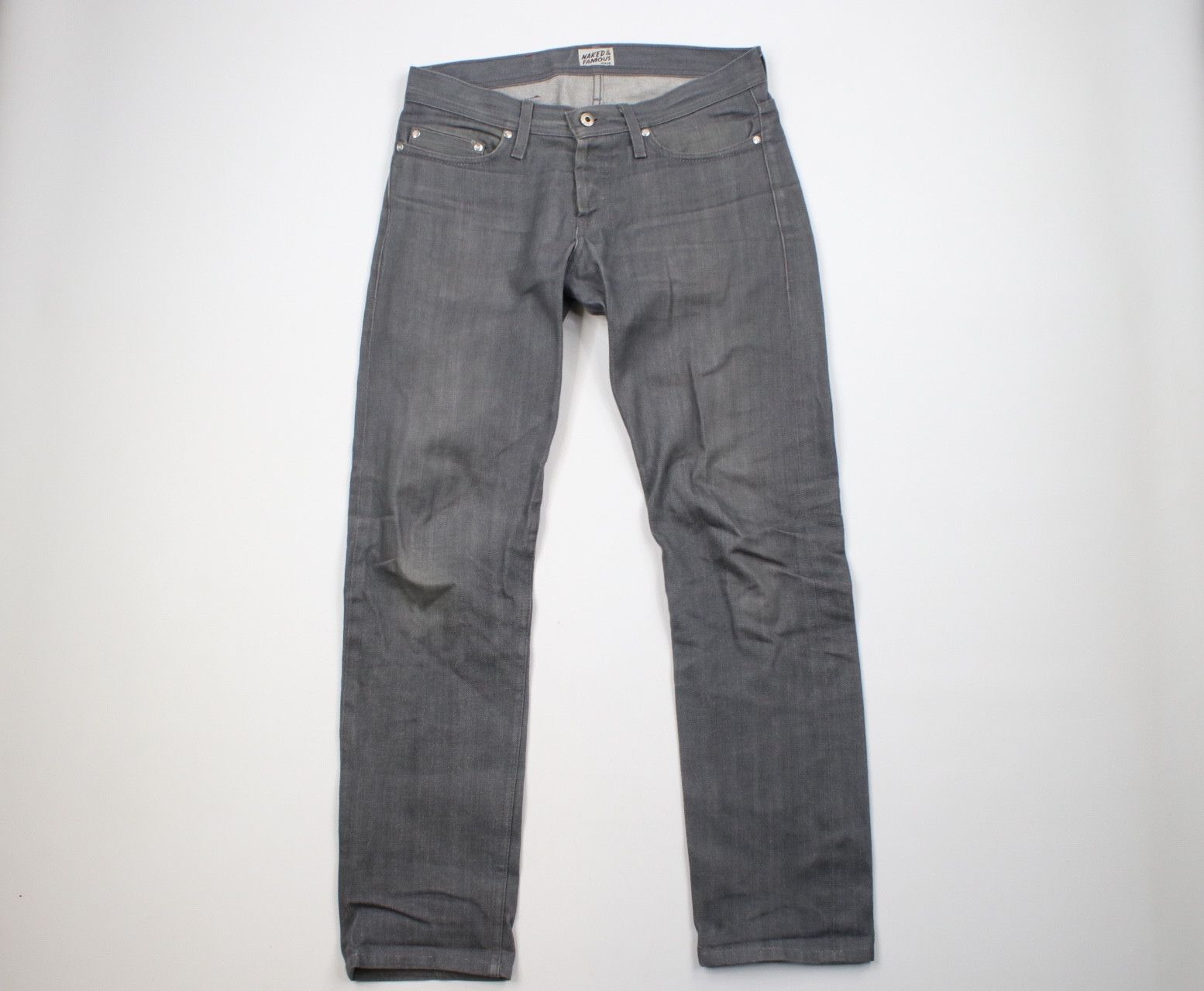Naked & Famous × Vintage Naked & Famous Fly Weird Guy Selvedge Denim Jeans Gray Size ONE SIZE - 1 Thumbnail
