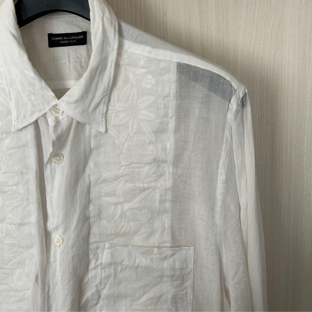 Comme des Garcons AD1999 Semi Sheer Floral Embroidered Shirt Size US M / EU 48-50 / 2 - 6 Thumbnail