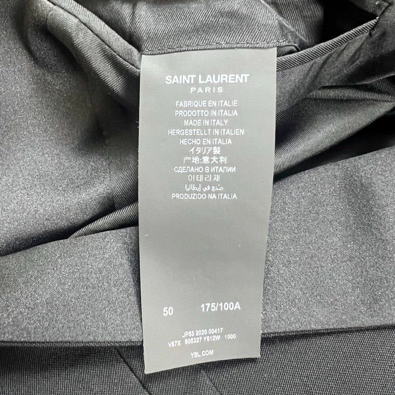 Yves Saint Laurent Saint Laruent 20 FW black smoking suit with sword collar su Size 50R - 4 Thumbnail