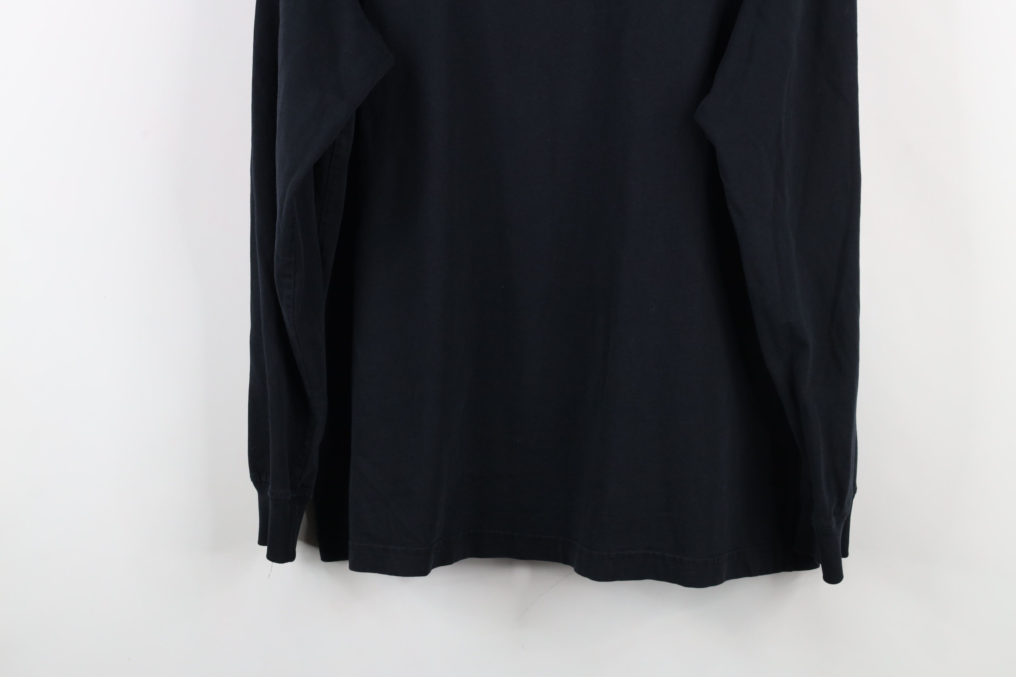 Lands' End × Vintage Vintage 90s Lands End Blank Long Sleeve T-Shirt Black Cotton Size L / US 10 / IT 46 - 9 Thumbnail