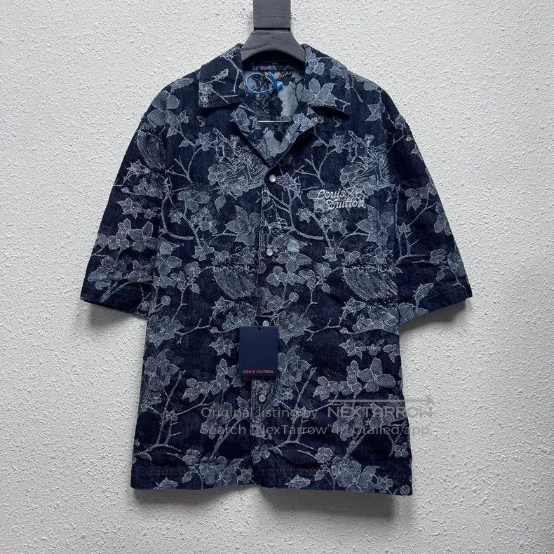 Louis Vuitton Louis Vuitton 24 FW New Plant Floral Denim Short Sleeve Sh Size US XL / EU 56 / 4 - 1 Thumbnail
