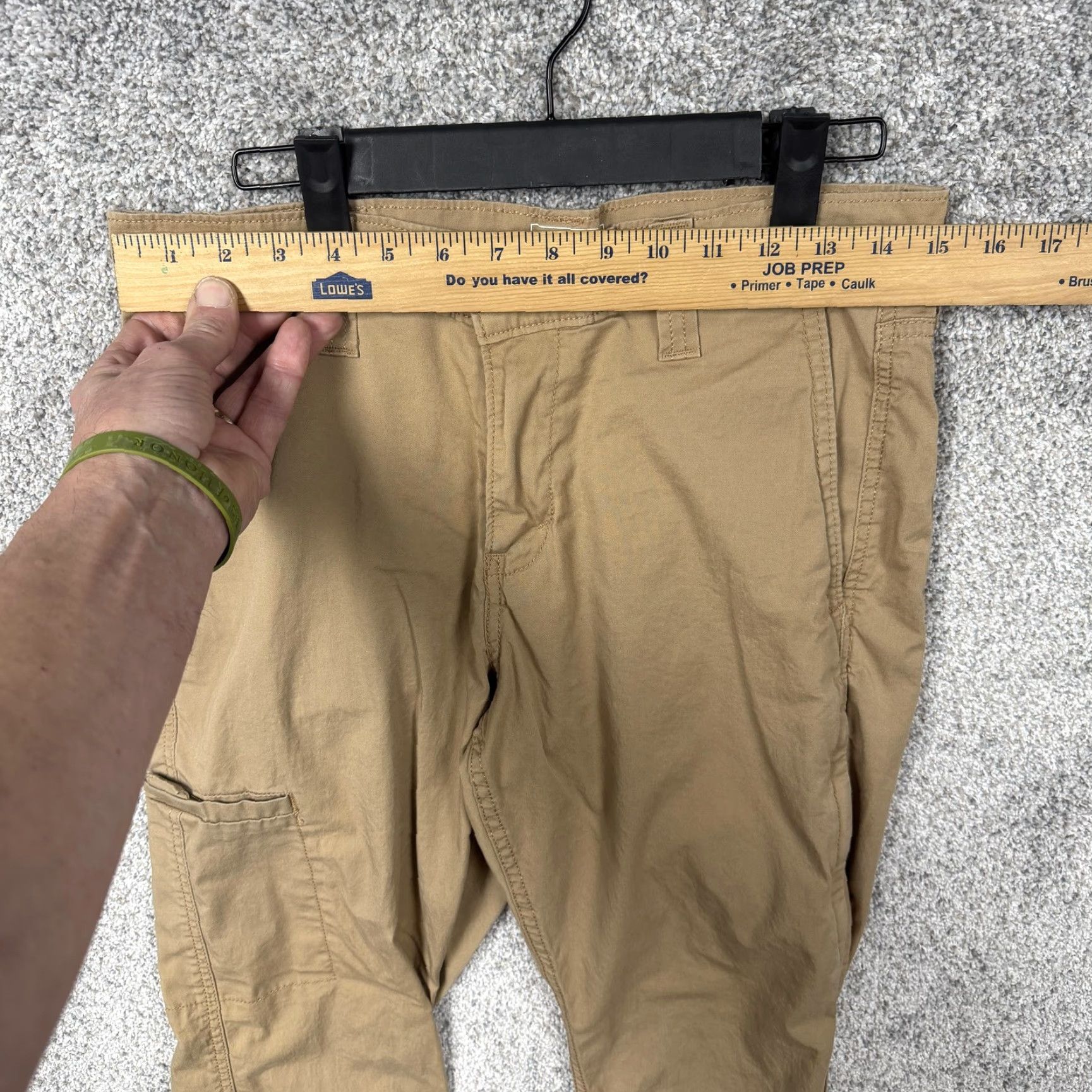 Vintage Levis Signature by Levi Strauss & Co. Gold Mens Carpenter Pants 30x27.5 Khaki Stretch Workwear Straight Leg Denim Size US 30 / EU 46 - 2 Thumbnail