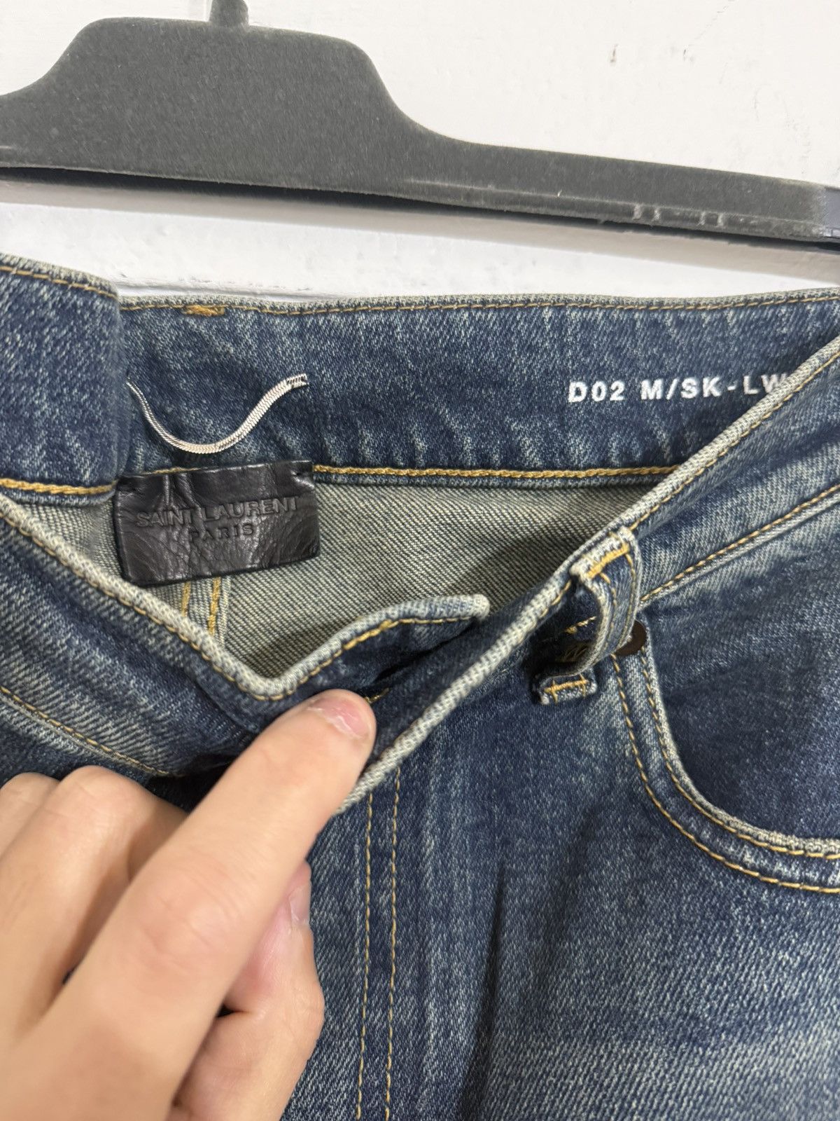 Saint Laurent Paris 2019 Knee Slash Denim Size US 31 - 4 Thumbnail