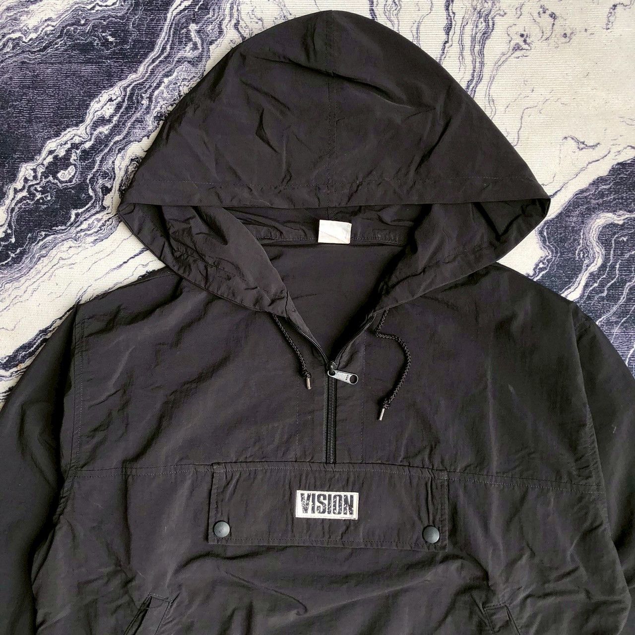 Vision Streetwear Vintage 90s Vision Street Wear Logo Hooded Anorak Jacket Size US L / EU 52-54 / 3 - 3 Thumbnail
