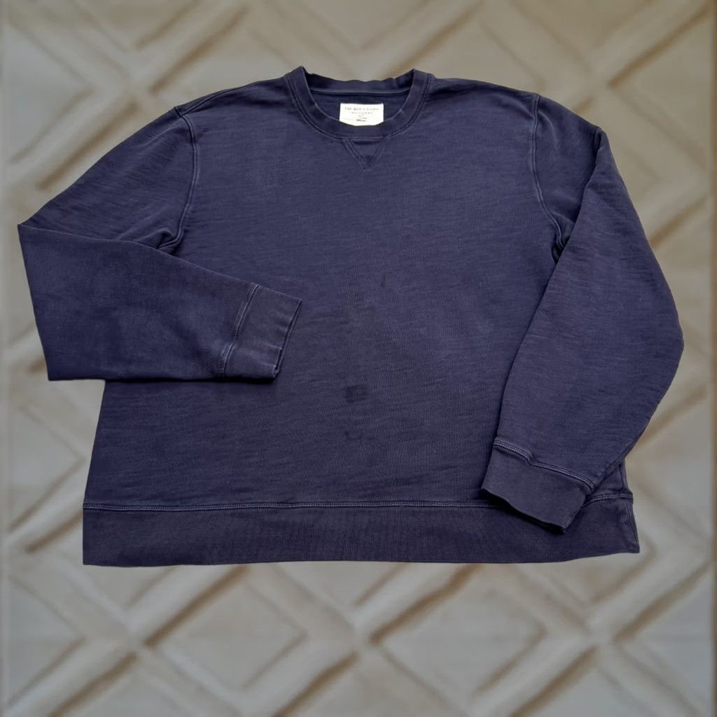 Bloomingdale's Bloomingdale's The Men's Store Pullover Sweatshirt XL Nay Blue Crew Neck Cotton Logo Regular Men Sweatshirt XL Blue Size US XL / EU 56 / 4 - 1 Thumbnail