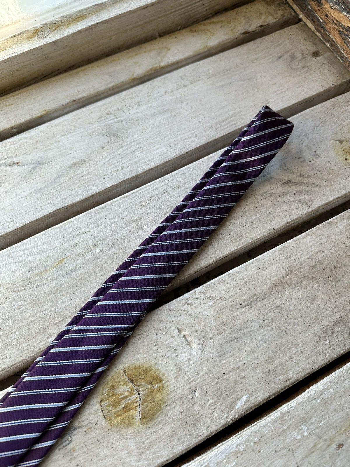 Designer × Hugo Boss 🚨RARE Hugo Boss Tie old money style Burgundy luxury monogram Size ONE SIZE - 4 Thumbnail