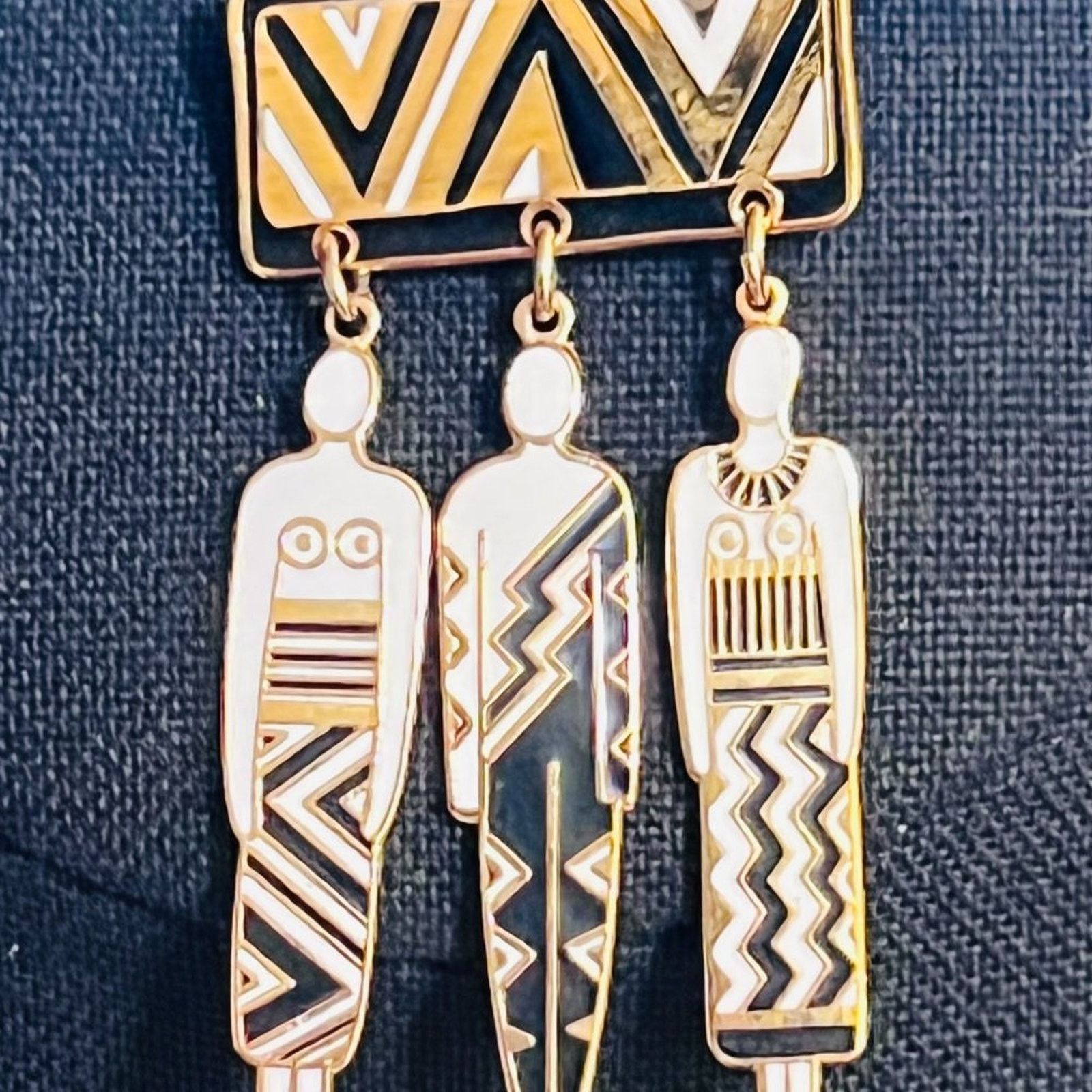 & Other Stories Vintage - Signed - Laurel Burch - Tribal Spirit Brooch Pin Size ONE SIZE - 2 Thumbnail