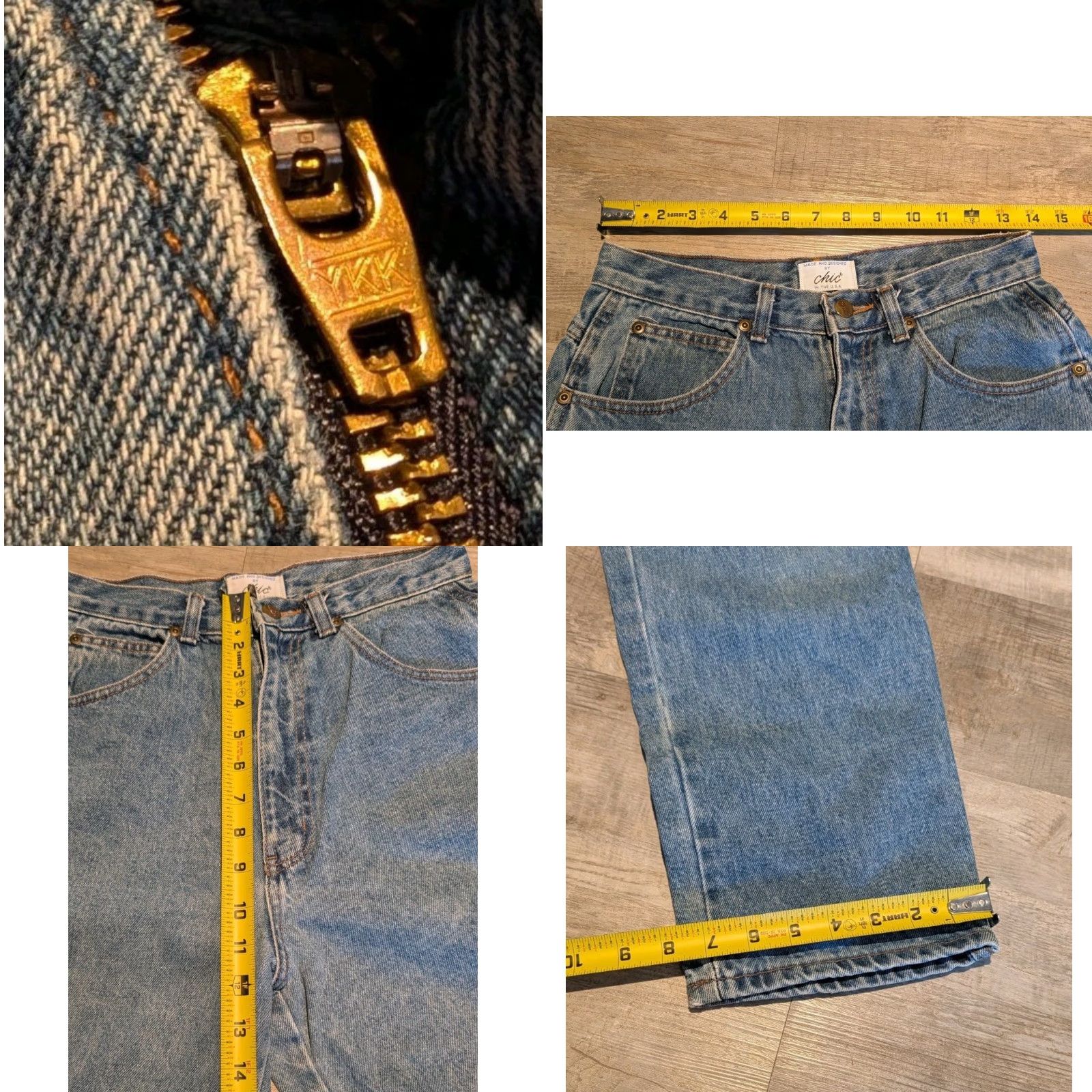 Vintage VINTAGE CHIC Jeans Women's High Rise High Waisted Medium Wash 12 Denim Distressed USA Made 80s 90s Womens Size 34" / US 12 / IT 48 - 8 Thumbnail