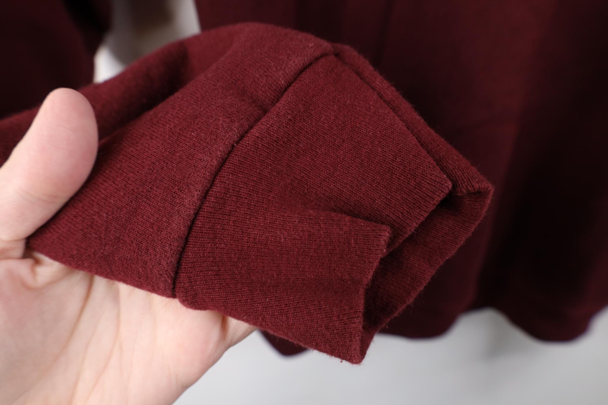 Wilson Vintage 90s Wilson Blank Crewneck Sweatshirt Burgundy Red Size L / US 10 / IT 46 - 7 Thumbnail