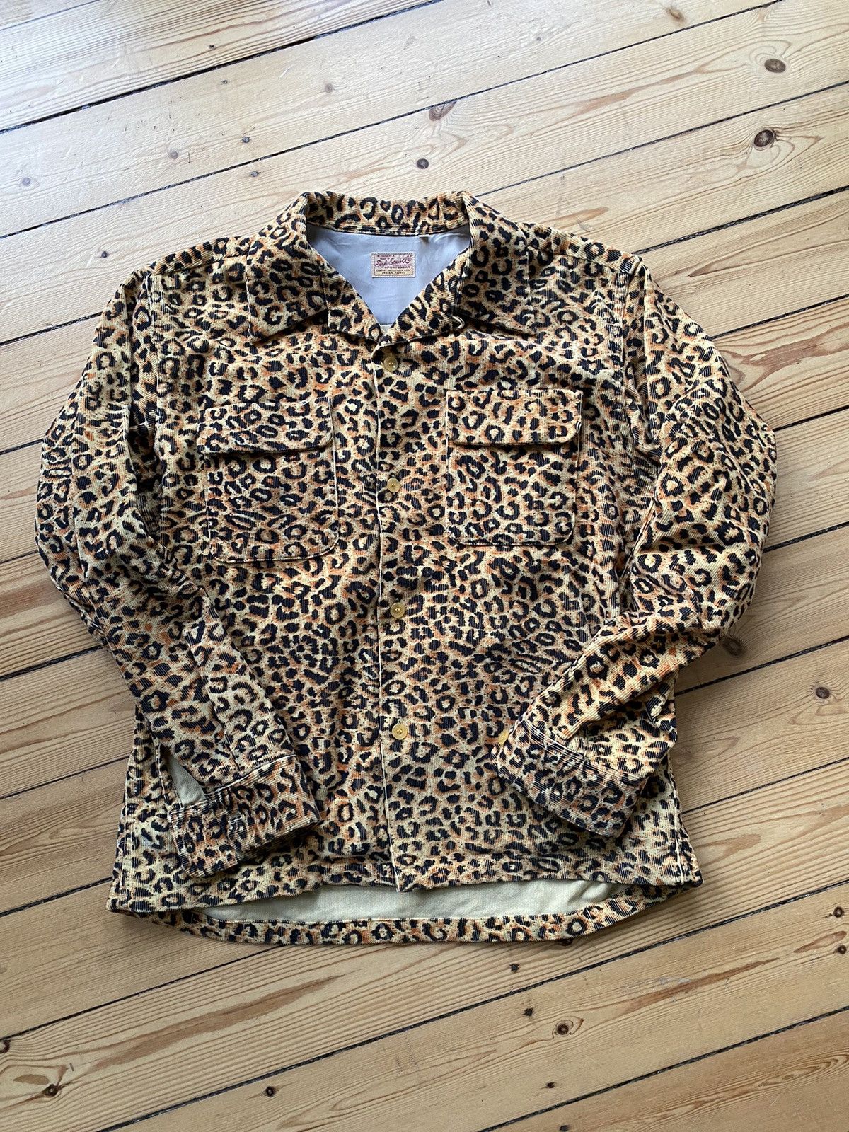 image of Sugar Cane Co Style Eyes Leopard Corduroy M in Yellow, Men's (Size Medium)