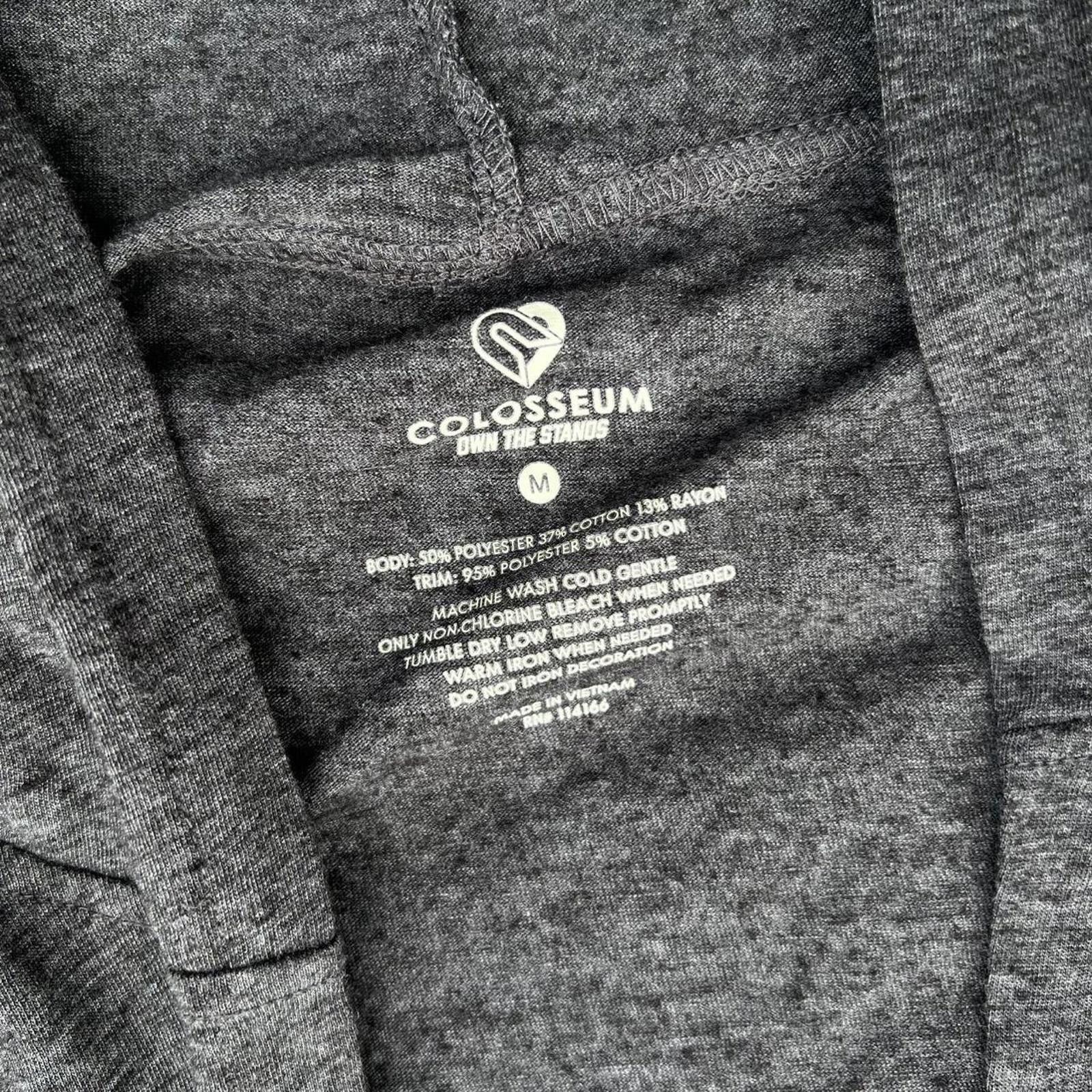 Colosseum Athletics University of Miami Grey Heather + Orange Open Hoodie Size M / US 6-8 / IT 42-44 - 3 Thumbnail