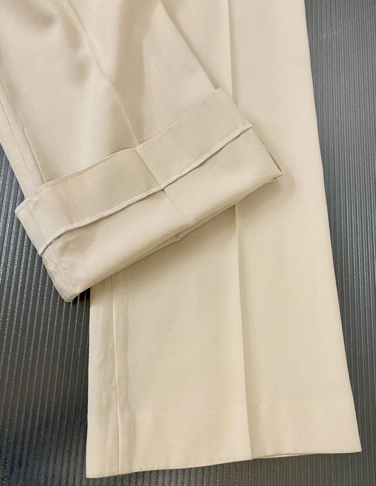 Chloe Chloé 🇫🇷 pink rose wool straight wide leg Marbre trousers 42 Size 28" / US 6 / IT 42 - 6 Thumbnail