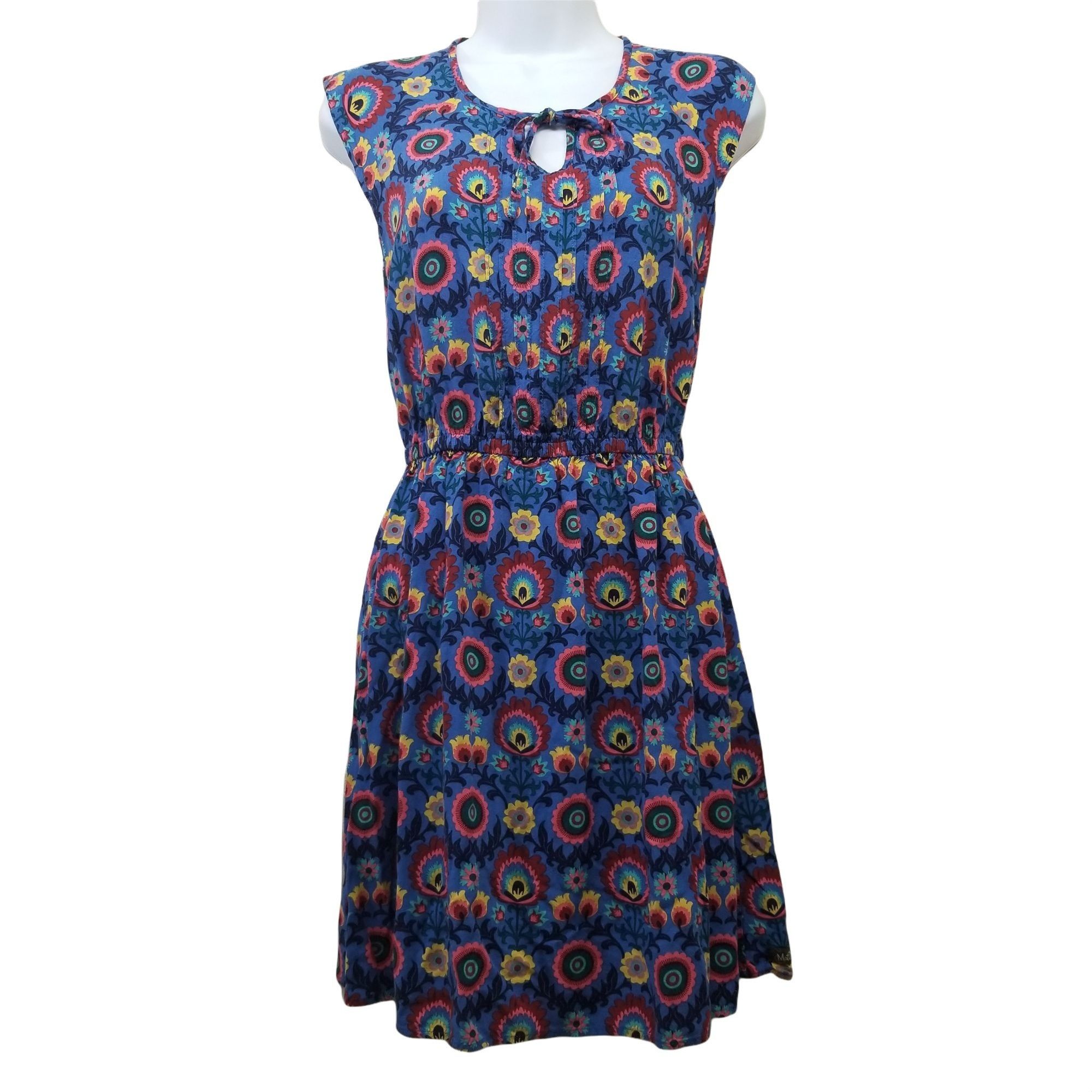 Other Matilda Jane XS Blue Floral Dress Fit Flare Short Sleeve Key Size XS / US 0-2 / IT 36-38 - 3 Thumbnail