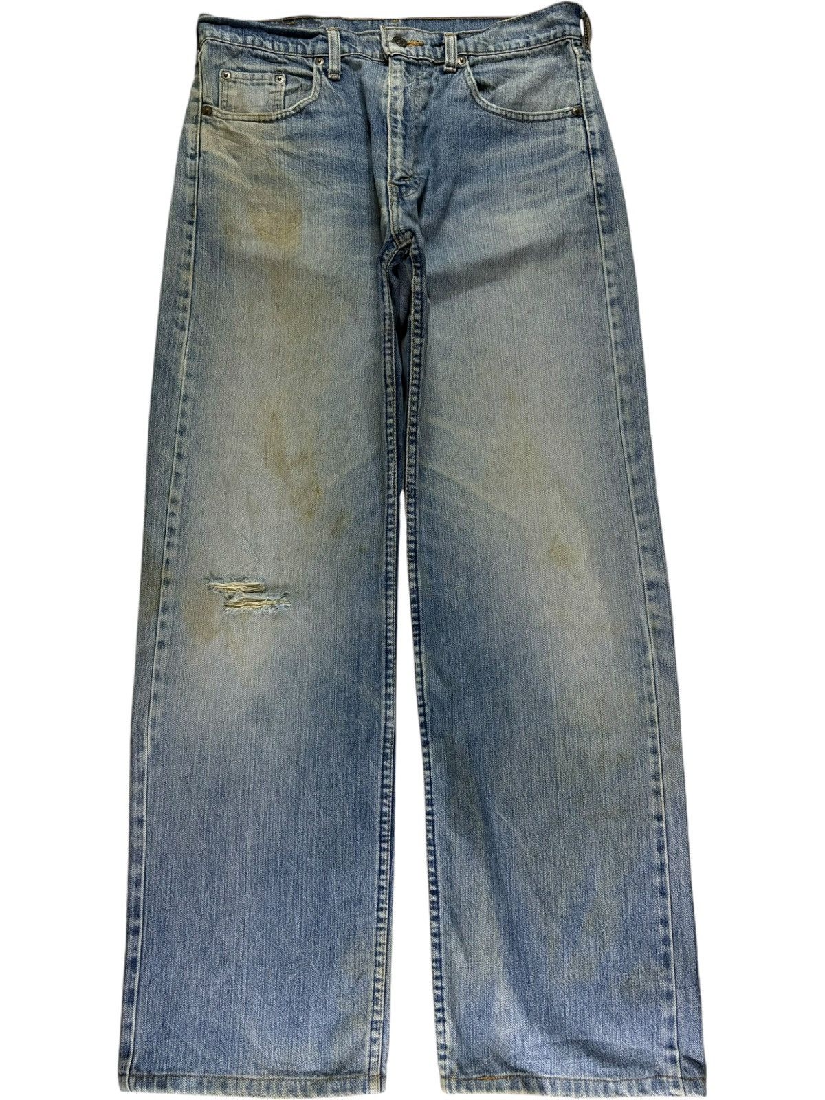 Levi's Vintage 90s Levis 512 Mud Wash Grunge Ripped Baggy Jeans Size US 33 - 1 Thumbnail