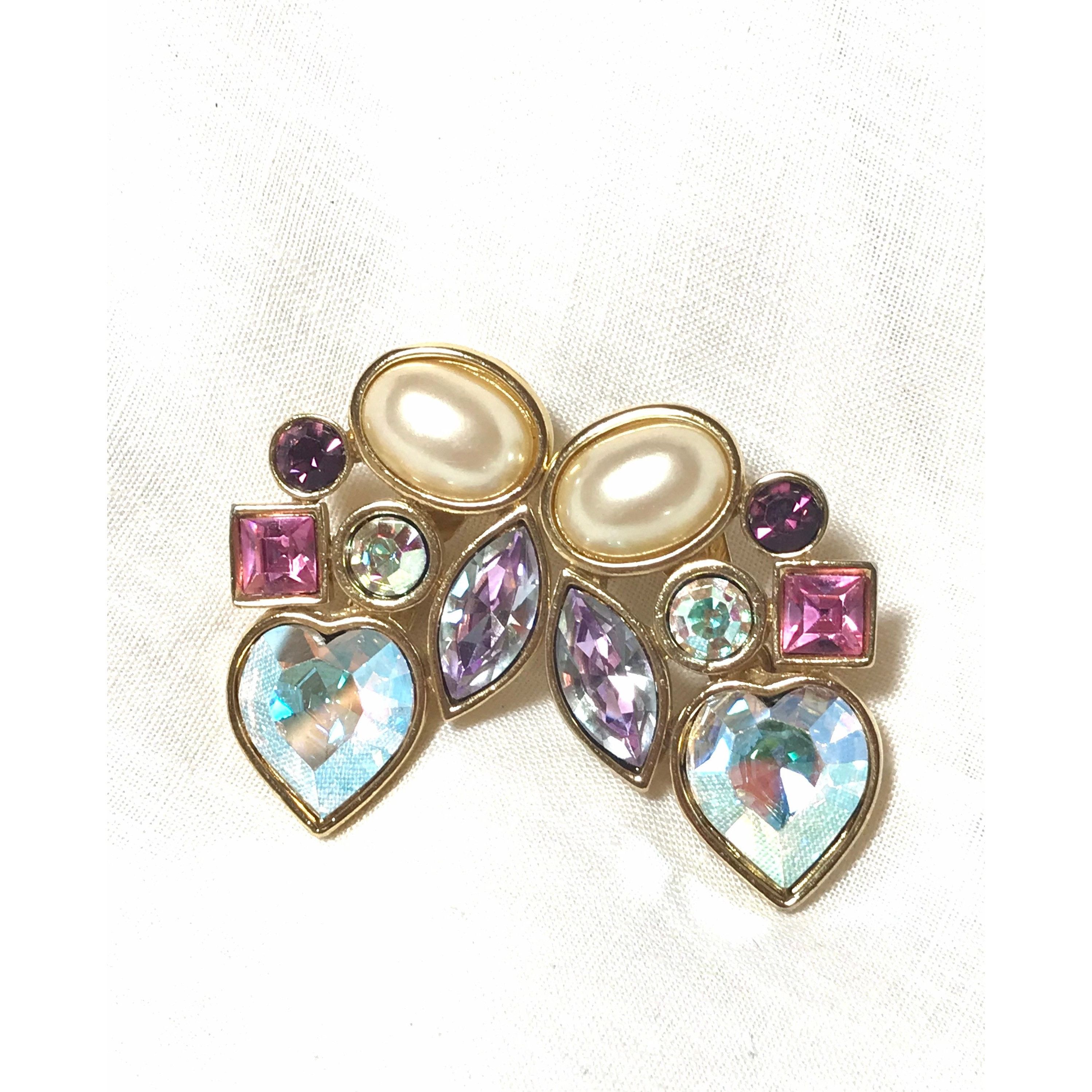 Yves Saint Laurent Vintage Yves Saint Laurent crystal and pearl earrings. Size ONE SIZE - 3 Thumbnail