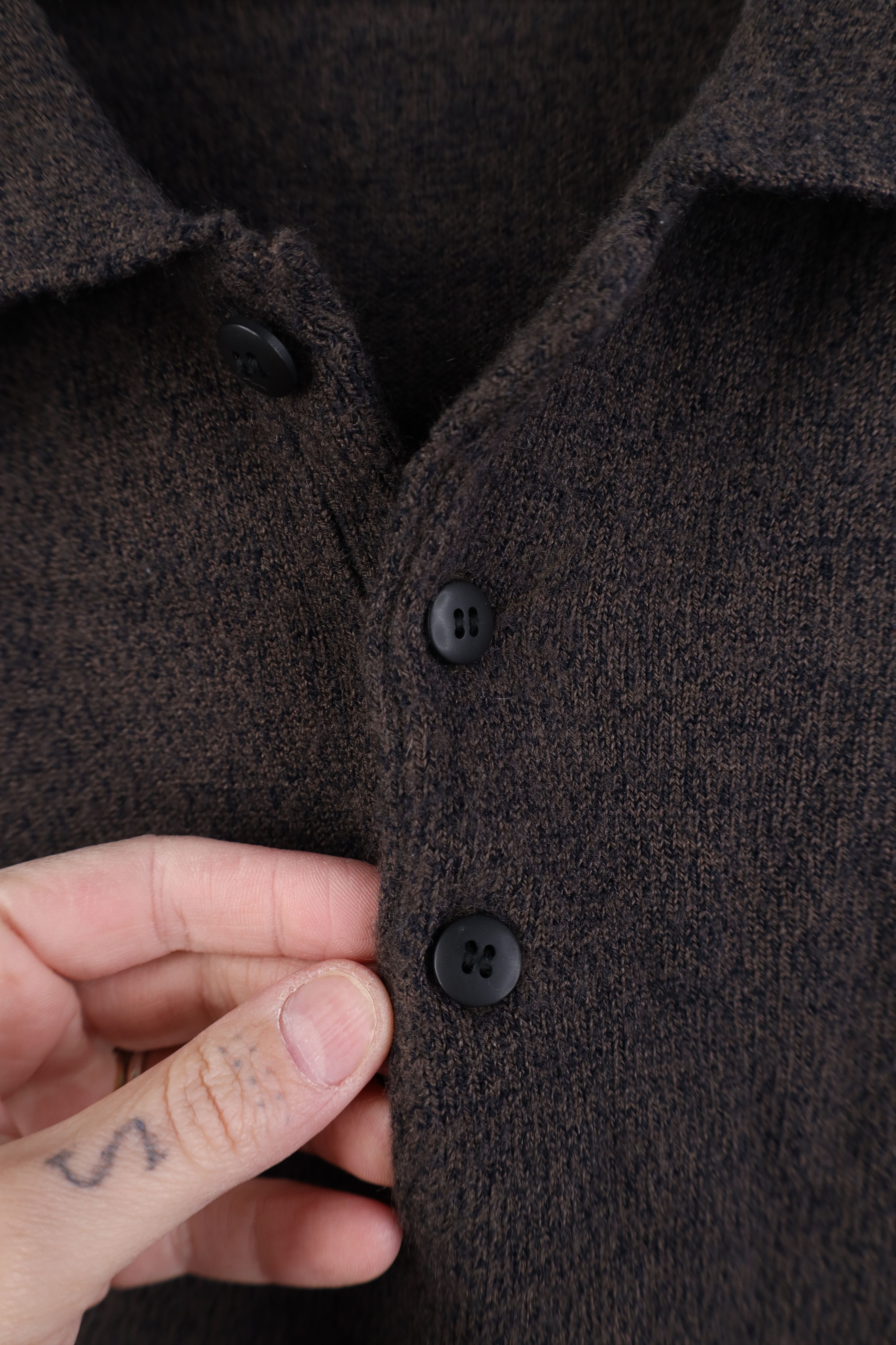 Vintage Vintage 90s Streetwear Collared Pullover Sweater Brown Size US M / EU 48-50 / 2 - 5 Thumbnail