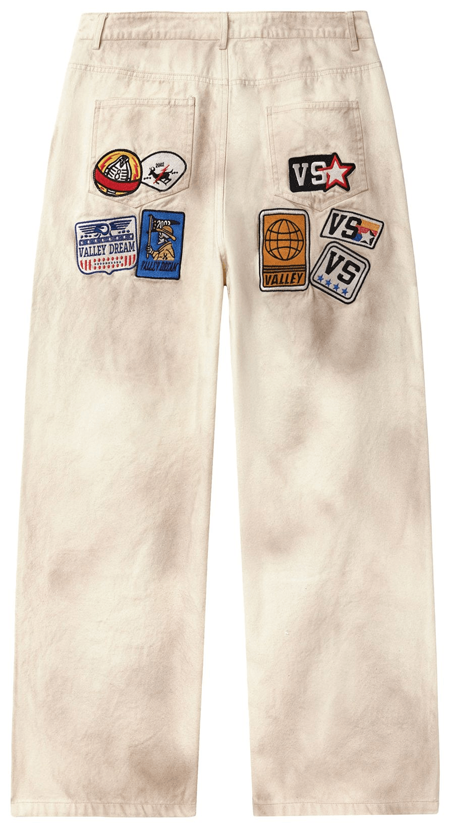Vale Vale Forever Cream 1980s Painters Pants Off-White Size US 30 / EU 46 - 3 Thumbnail