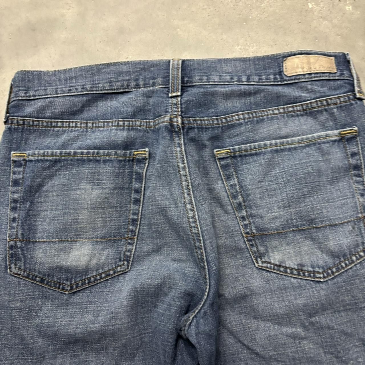 Japanese Brand × Vintage Crazy Vintage Y2K/2000s Grunge Dark Wash Paint Splatter Denim Jeans! Size US 32 / EU 48 - 7 Thumbnail