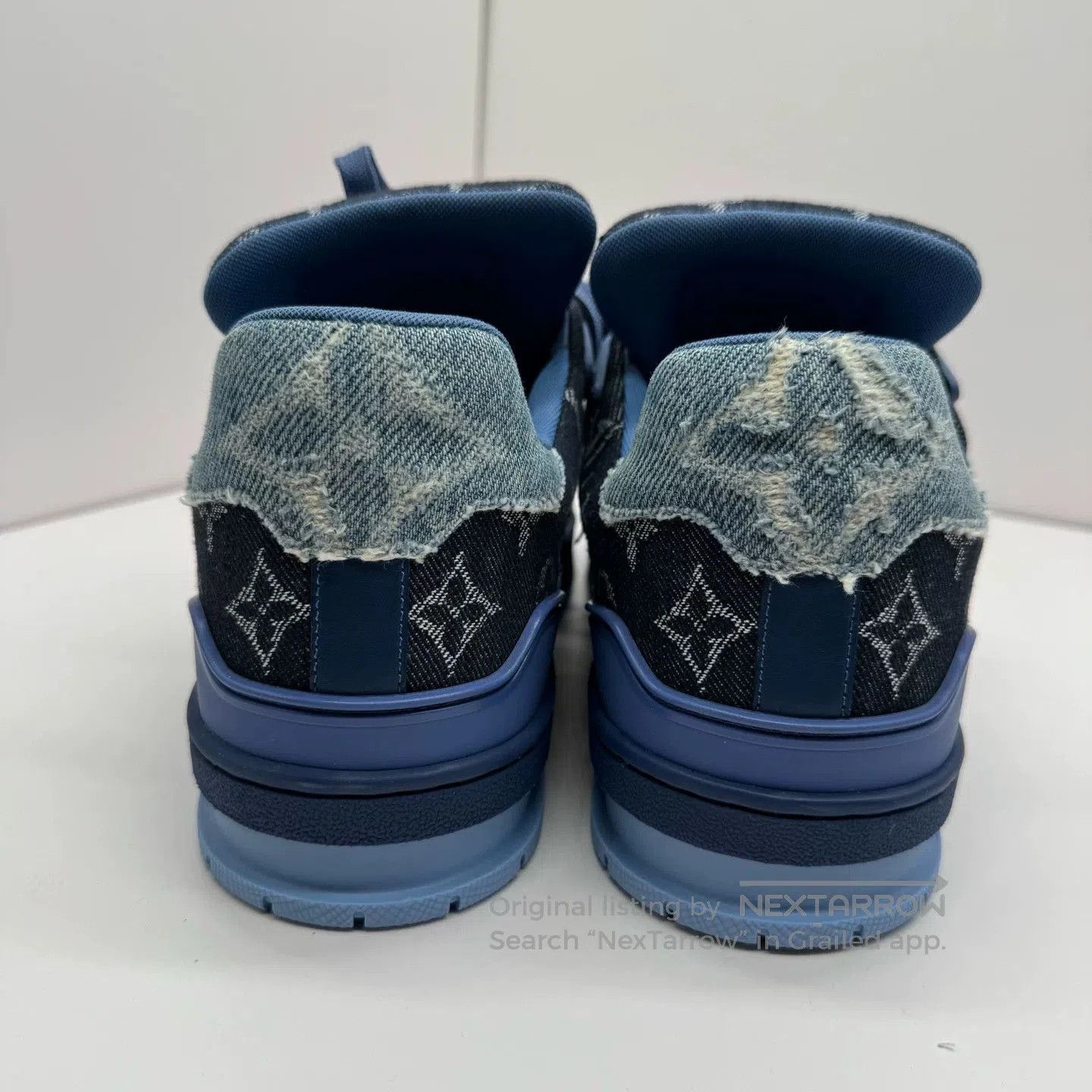Louis Vuitton Louis Vuitton Denim Low-Top Sneakers. Size US 9 / EU 42 - 5 Thumbnail