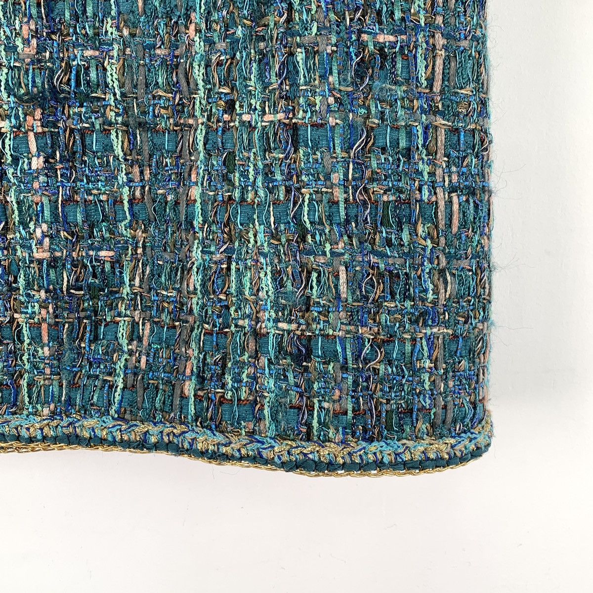 Chanel Chanel Dark Blue Check Woven Tweed Casual Skirt K26WX Size 26" / US 2 / IT 38 - 4 Thumbnail