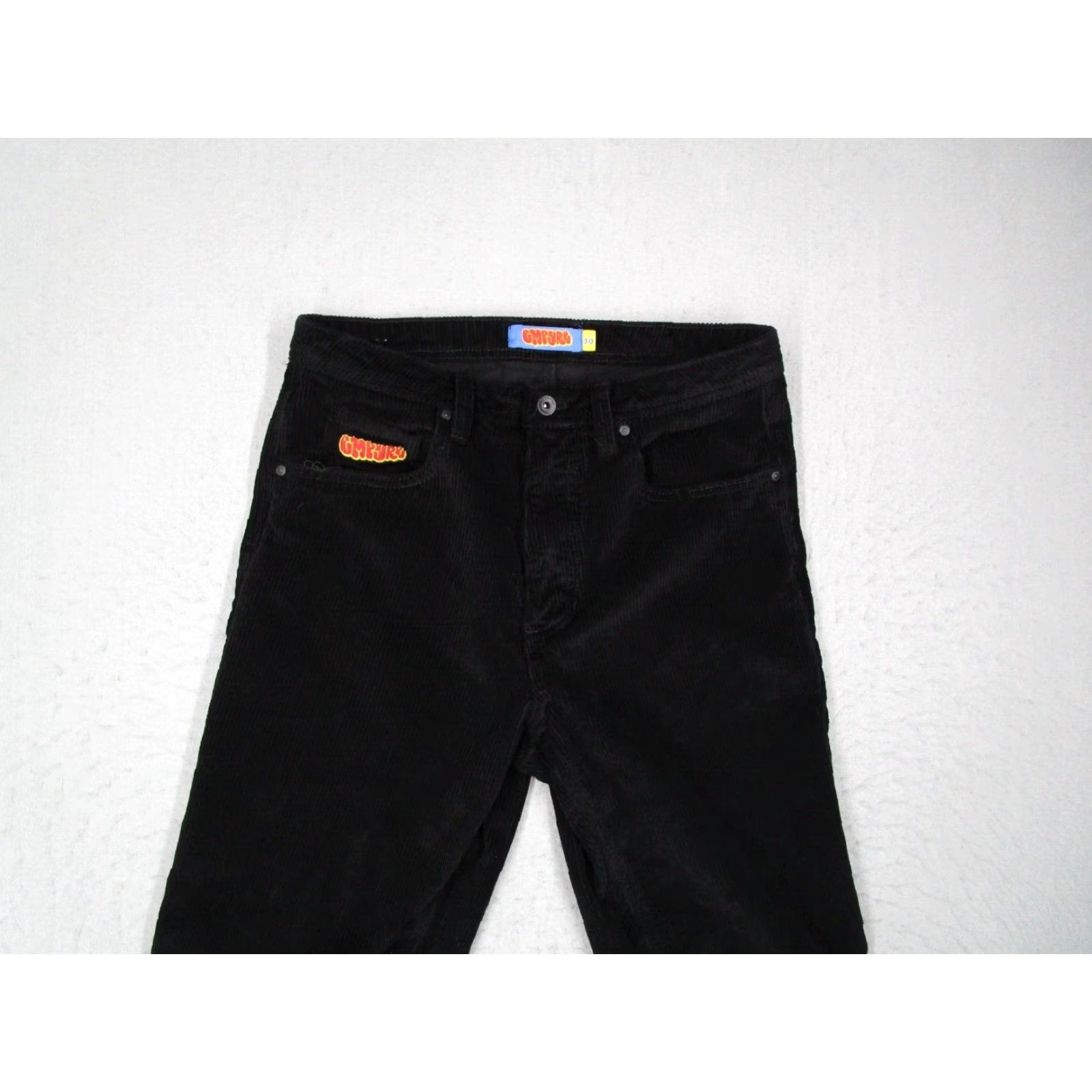 Empyre Empyre Black Men's Relaxed Corduroy 5 Pocket Pants 30W x 28L Mens Size US 30 / EU 46 - 2 Thumbnail
