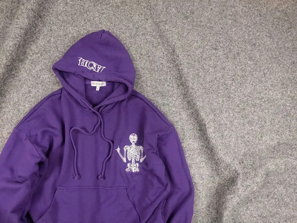 Other Heaven Can Wait Design cropped Purple Skeleton Logo Hoodie Size US S / EU 44-46 / 1 - 1 Thumbnail