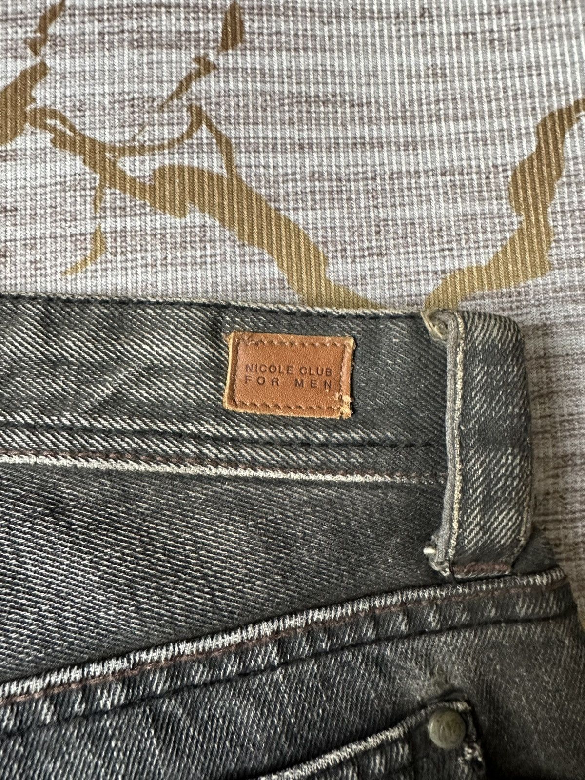 Japanese Brand FLARE Nicole Club For Men NCFM Claw Marks Design Denim Size US 34 / EU 50 - 21 Thumbnail
