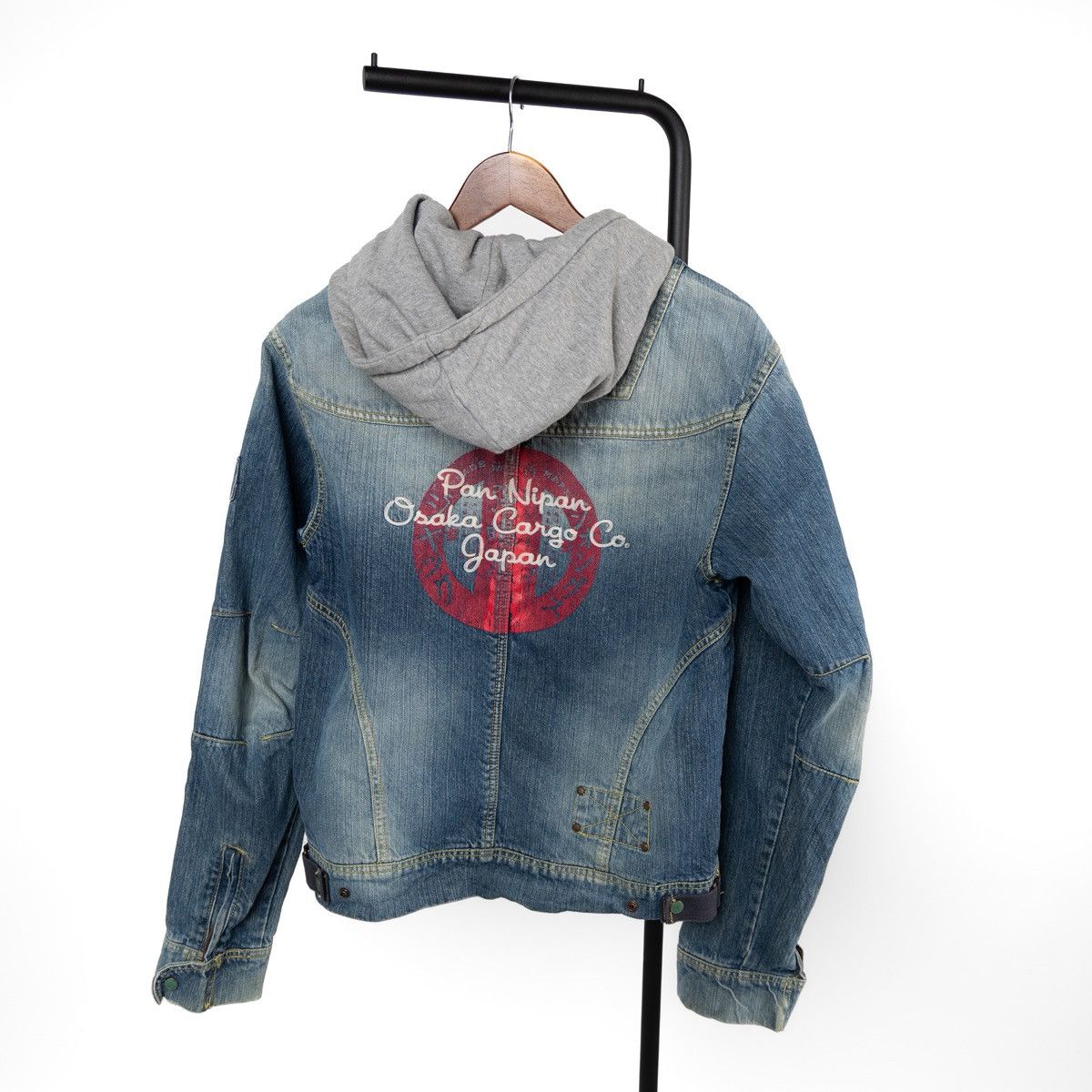 Jack & Jones Jack & Jones Mens Denim Jacket Hooded Japan Print Vintage Size US M / EU 48-50 / 2 - 2 Thumbnail