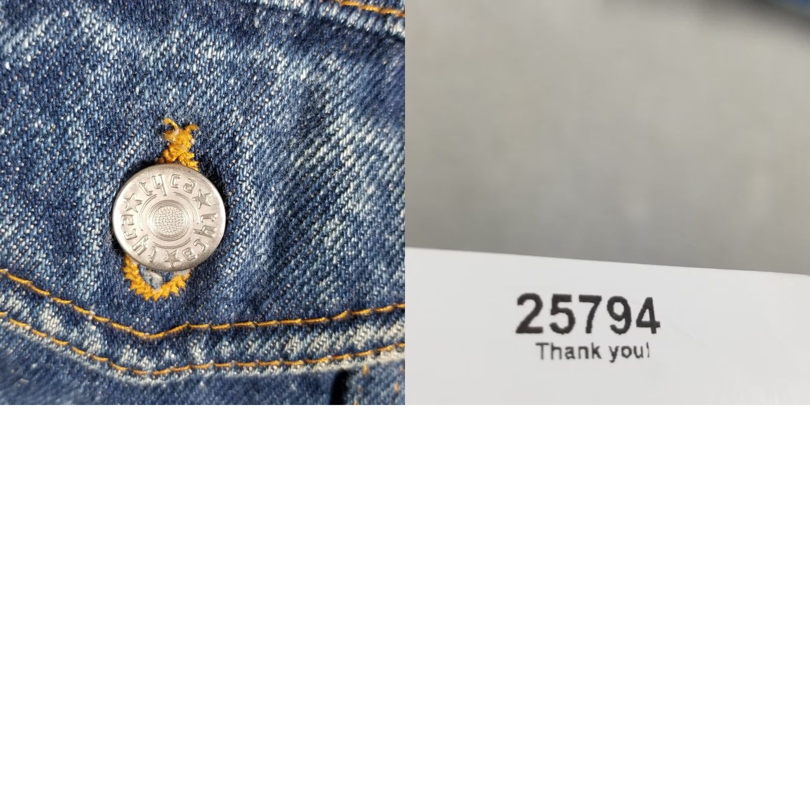 Denime Vintage Rolling Rock Denim Jacket Mens L 90s Acid Wash Blue Bomber Button - 33 Size US L / EU 52-54 / 3 - 9 Thumbnail