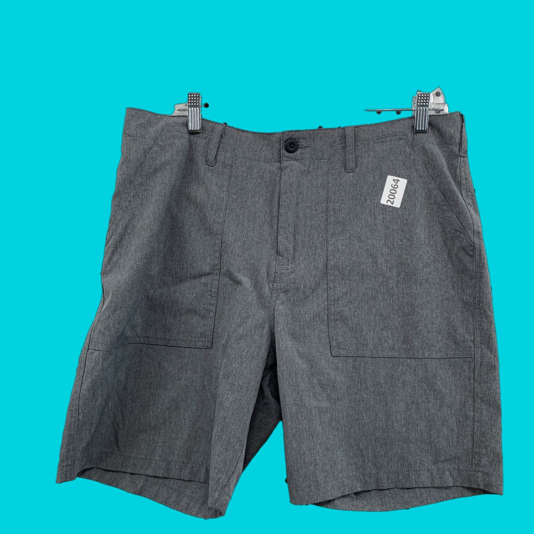 Lucky Brand VINTAGE Lucky Brand Shorts Chino Adult Large Gray 33x7 Classic Casual Mens Size US 33 - 1 Thumbnail