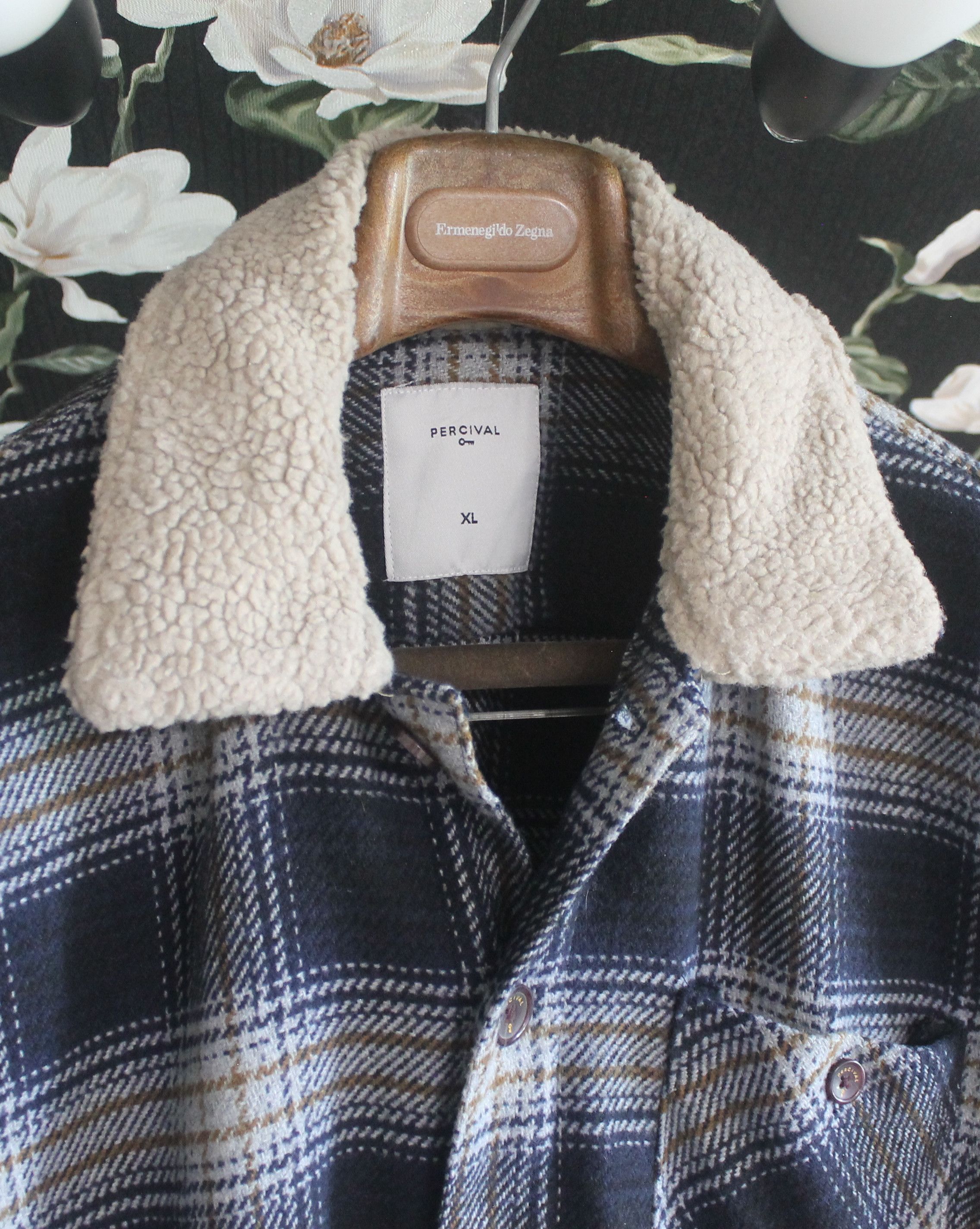 Percival PERCIVAL Checked Overshirt Jacket Collar Shacket Size US XL / EU 56 / 4 - 6 Thumbnail
