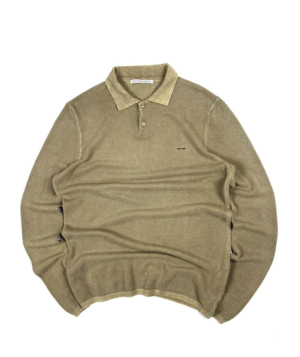 Adolfo Dominguez Luxury ADOLFO DOMINGUEZ Long Sleeve Polo Shirt Old Money L Size US L / EU 52-54 / 3 - 1 Thumbnail
