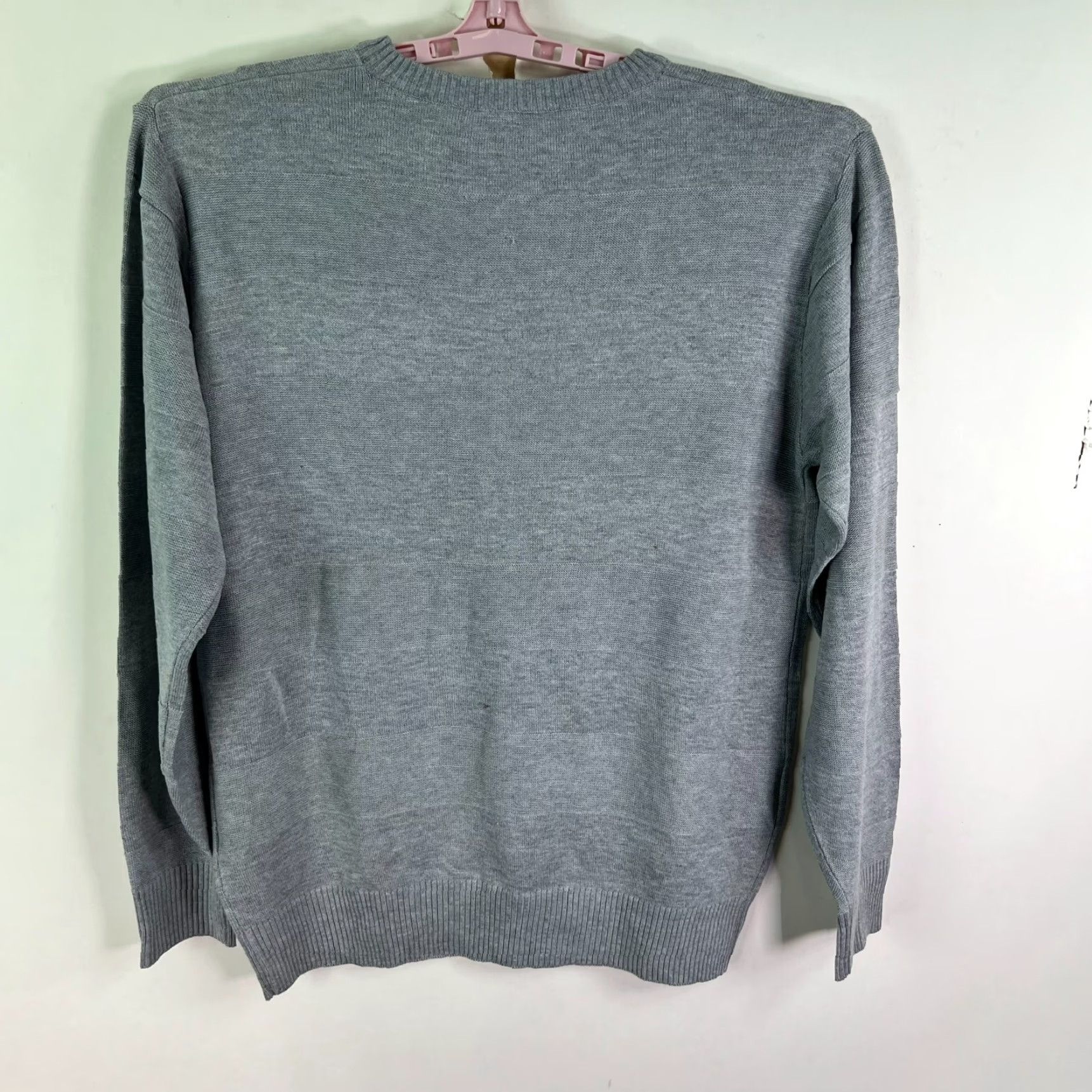 Vintage Ablanche NY V Neck Acrylic Pullover Sweater Mens L Heather Gray NWT Size US L / EU 52-54 / 3 - 7 Thumbnail