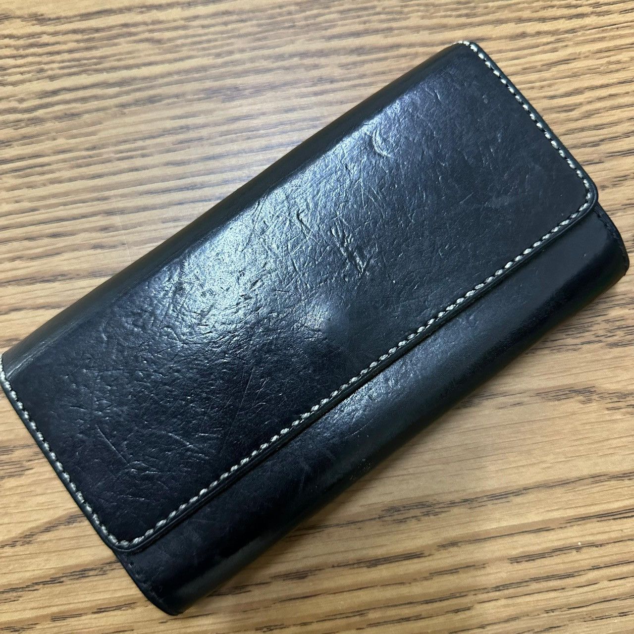 Japanese Brand Vintage Artisan Leather Wallet w/ Riri Zip & HATO Size ONE SIZE - 2 Thumbnail