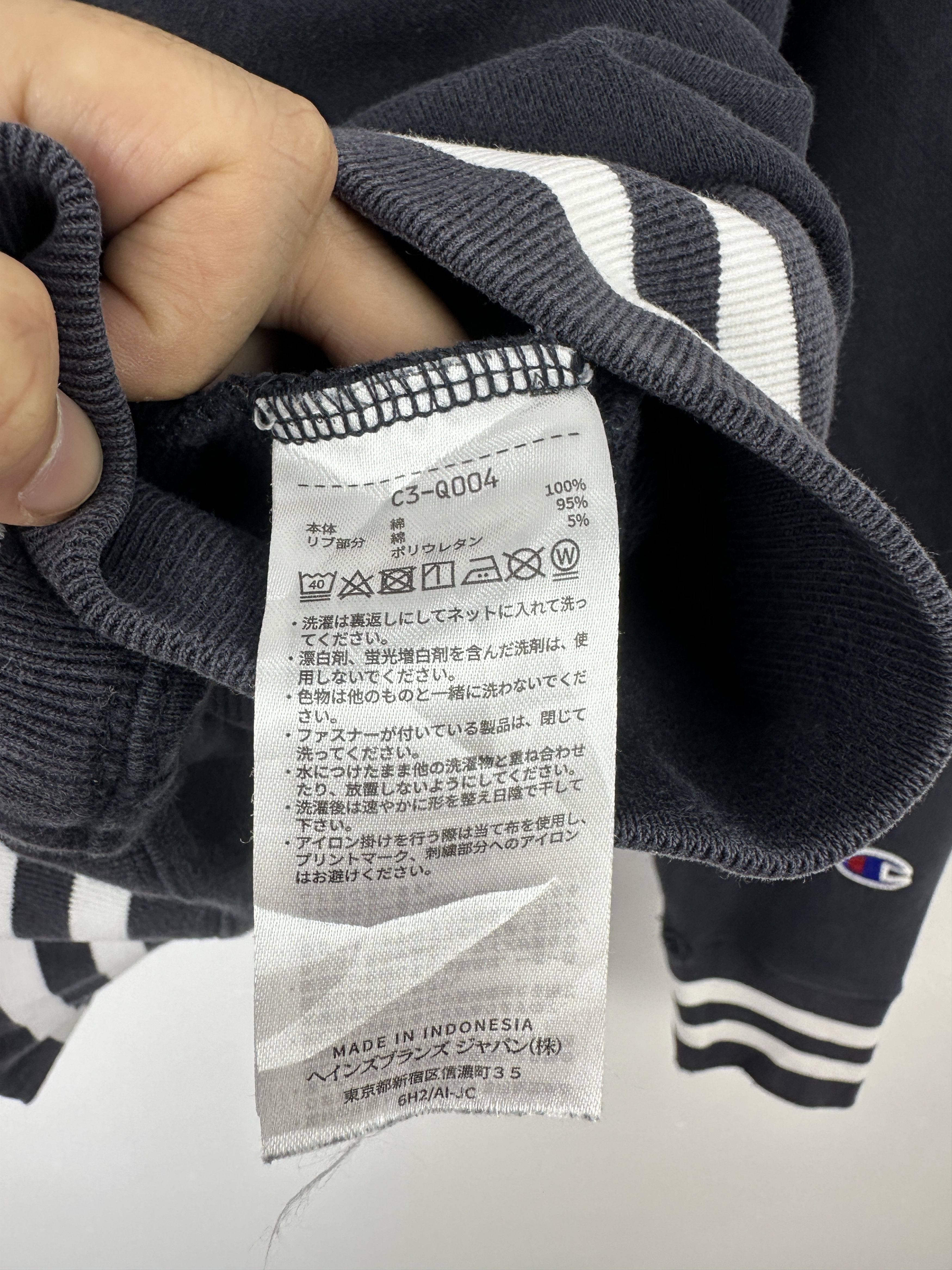 Champion Vintage Champion Striped Trim Grey Crewneck Size M BP0020 Size US M / EU 48-50 / 2 - 7 Thumbnail