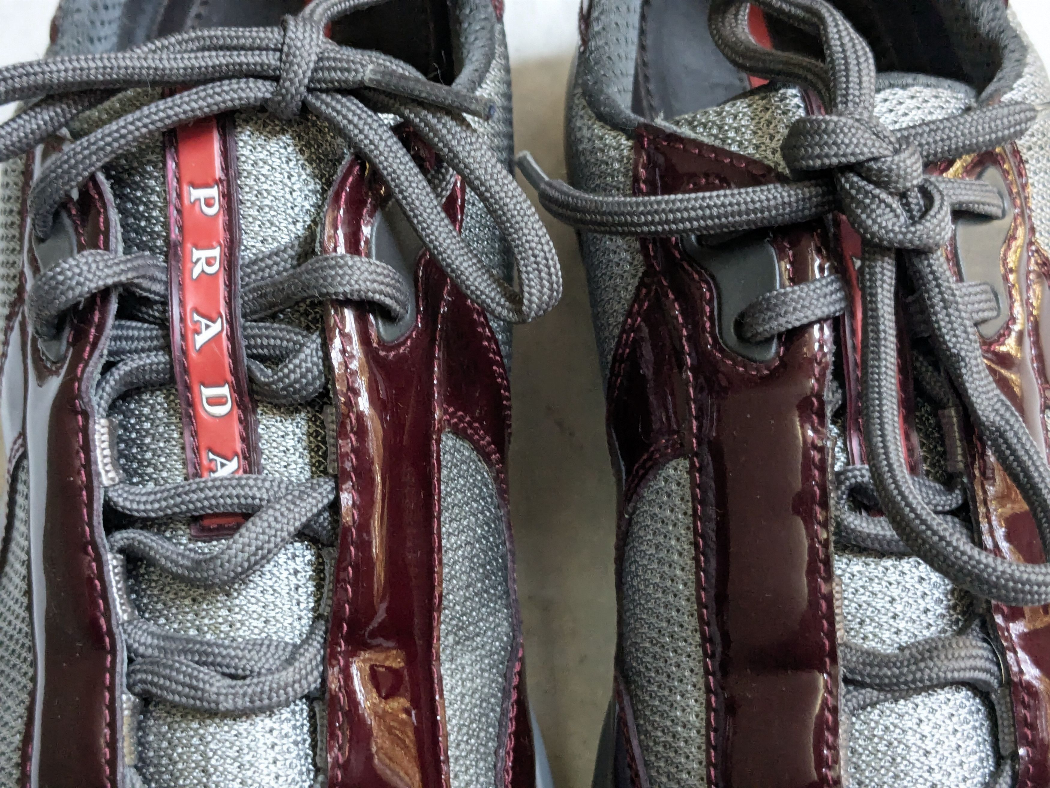 Prada Prada America's Cup Sneakers Burgundy Patent Leather 10.5 Size US 10.5 / EU 43-44 - 6 Thumbnail