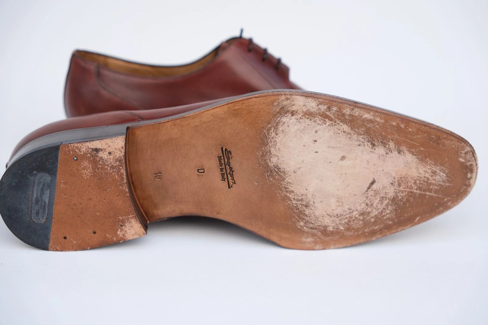 Santoni Santoni Brown Leather Derby Shoes UK 10 US 11 EU 44 Size US 11 / EU 44 - 7 Thumbnail