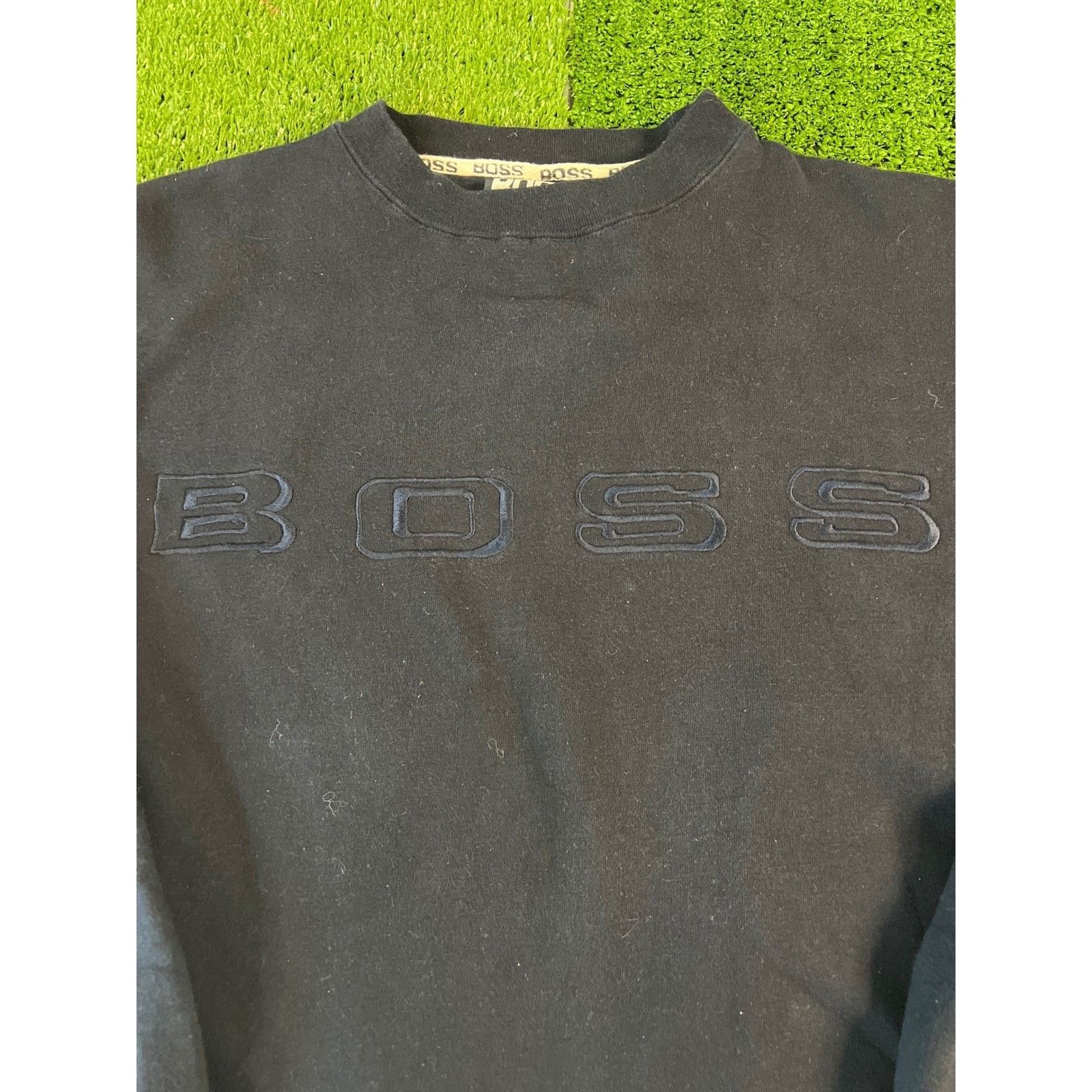 Hugo Boss Hugo Boss Mens Dark Blue Tonal Sweatshirt Pullover L Size US L / EU 52-54 / 3 - 2 Thumbnail