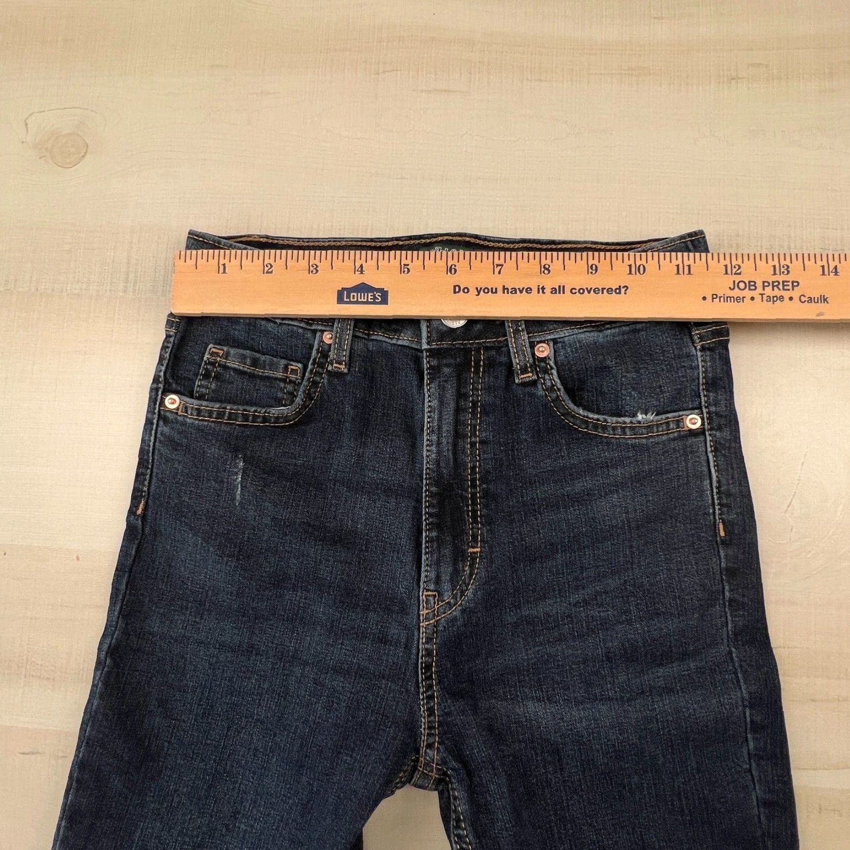 Vintage Wild Fable Women's 00 Dark Blue Highest Rise Skinny Distressed Jeans Size 24" / US 00 / IT 34 - 7 Thumbnail