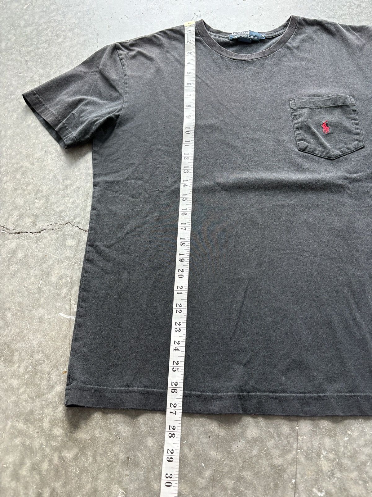 Polo Ralph Lauren Vintage Y2K Polo Ralph Lauren Pocket Tee Faded Black Size US M / EU 48-50 / 2 - 8 Thumbnail