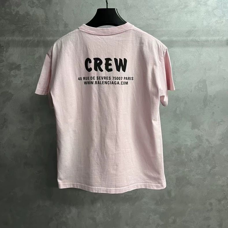 Balenciaga Balenciaga Pink Crew monogram printed short sleeve T-shirt Size US M / EU 48-50 / 2 - 5 Thumbnail