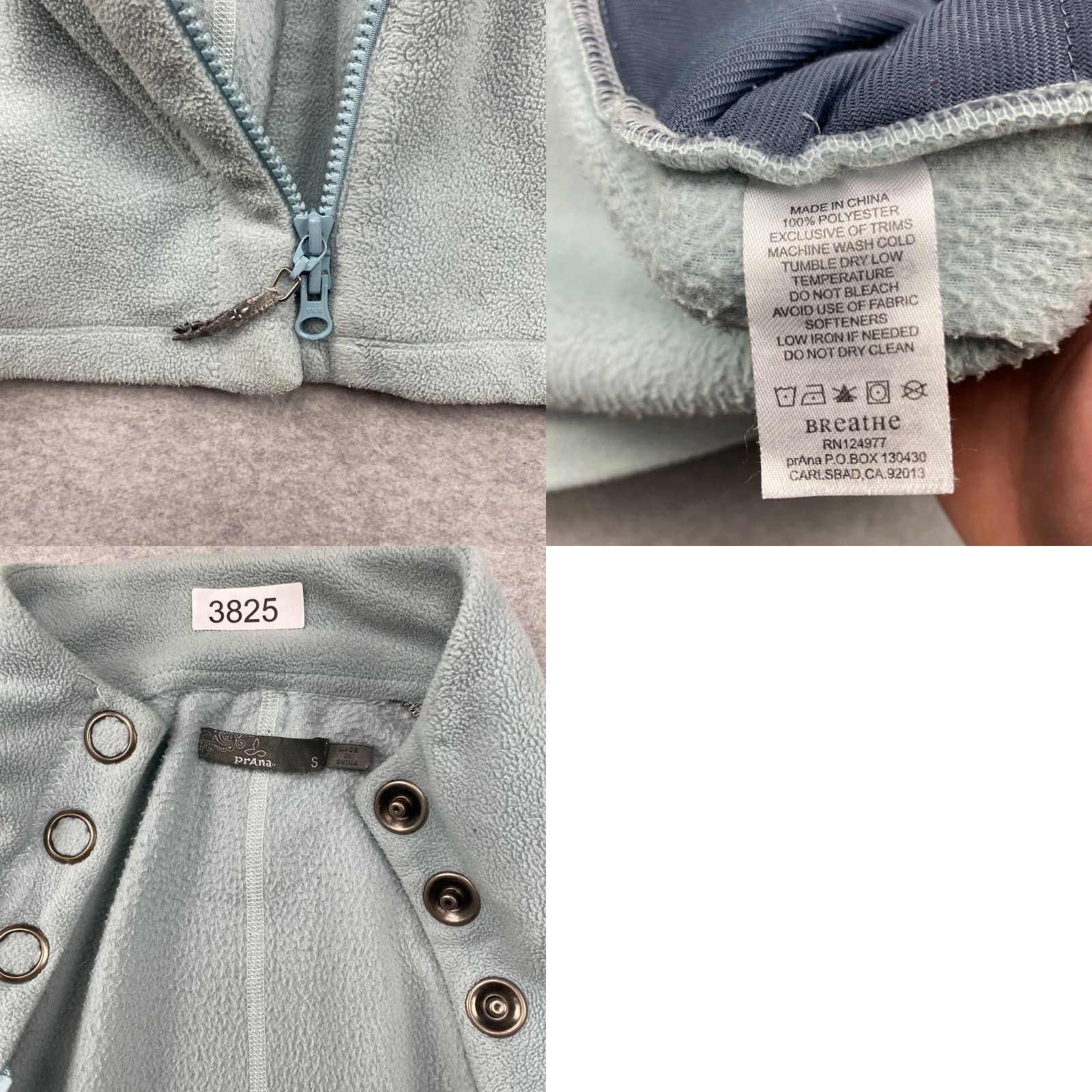 Prana prAna Full Zip Sweater Womens Small Blue Mock Neck Zip Pocket Fleece Button Zipper All Seasons Athleisure Size S / US 4 / IT 40 - 9 Thumbnail