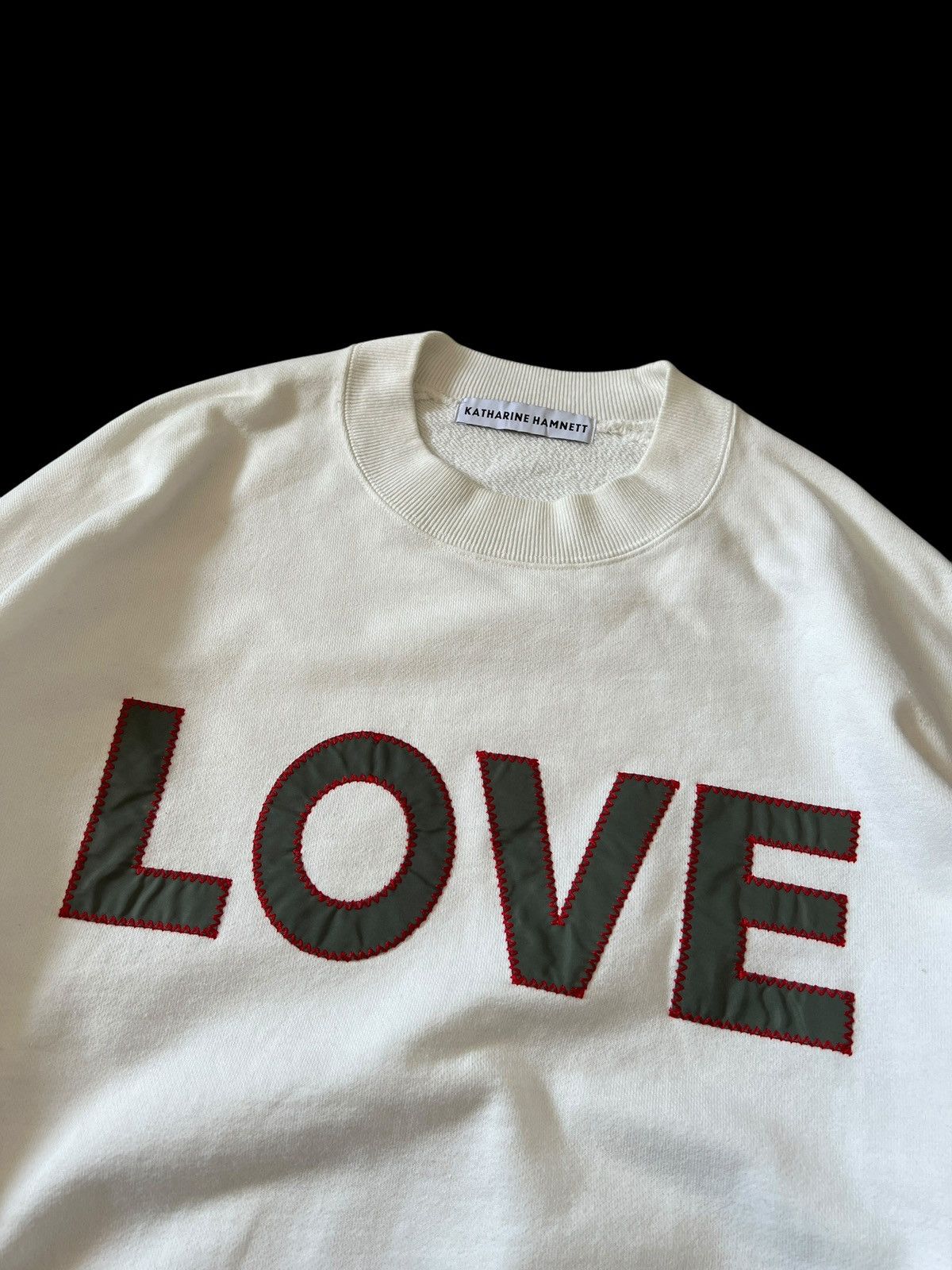 Katharine Hamnett London Katharine Hamnett ‘Love” Boxy Cut Sweatshirt Size L / US 10 / IT 46 - 3 Thumbnail