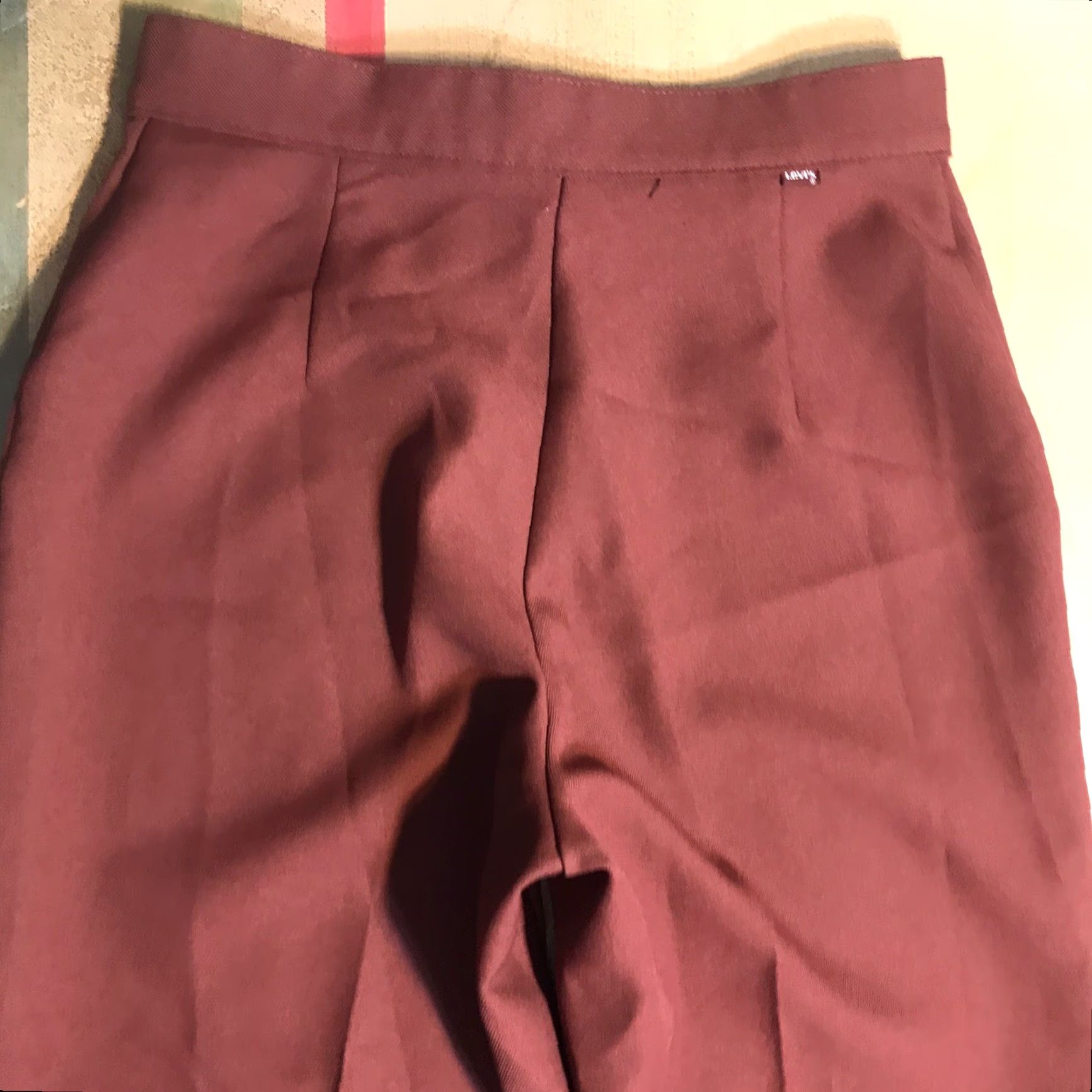 Vintage VINTAGE Levis Pants Main Points: 554 Polyester Pleated Straight Leg USA Red 27x29 Size 2 Womens Size 26" / US 2 / IT 38 - 3 Thumbnail