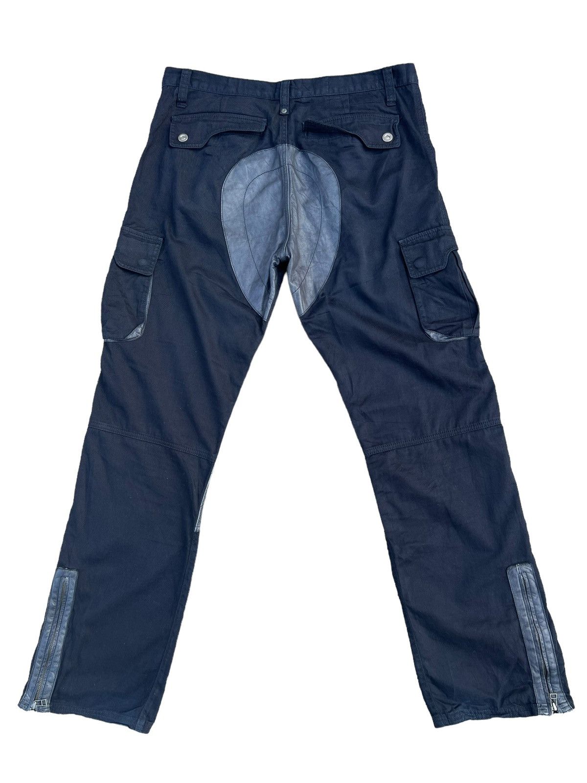 02DERIV. × Alfredo Bannister Alfredo Bannister X 02Deriv Hybrid Leather Cargo Trouser Size US 33 - 2 Thumbnail