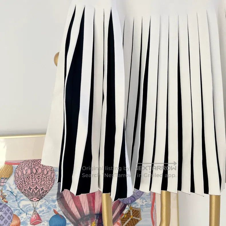 Alaia Alaia Color Block Pleated Skirt Size 27" / US 4 / IT 40 - 4 Thumbnail