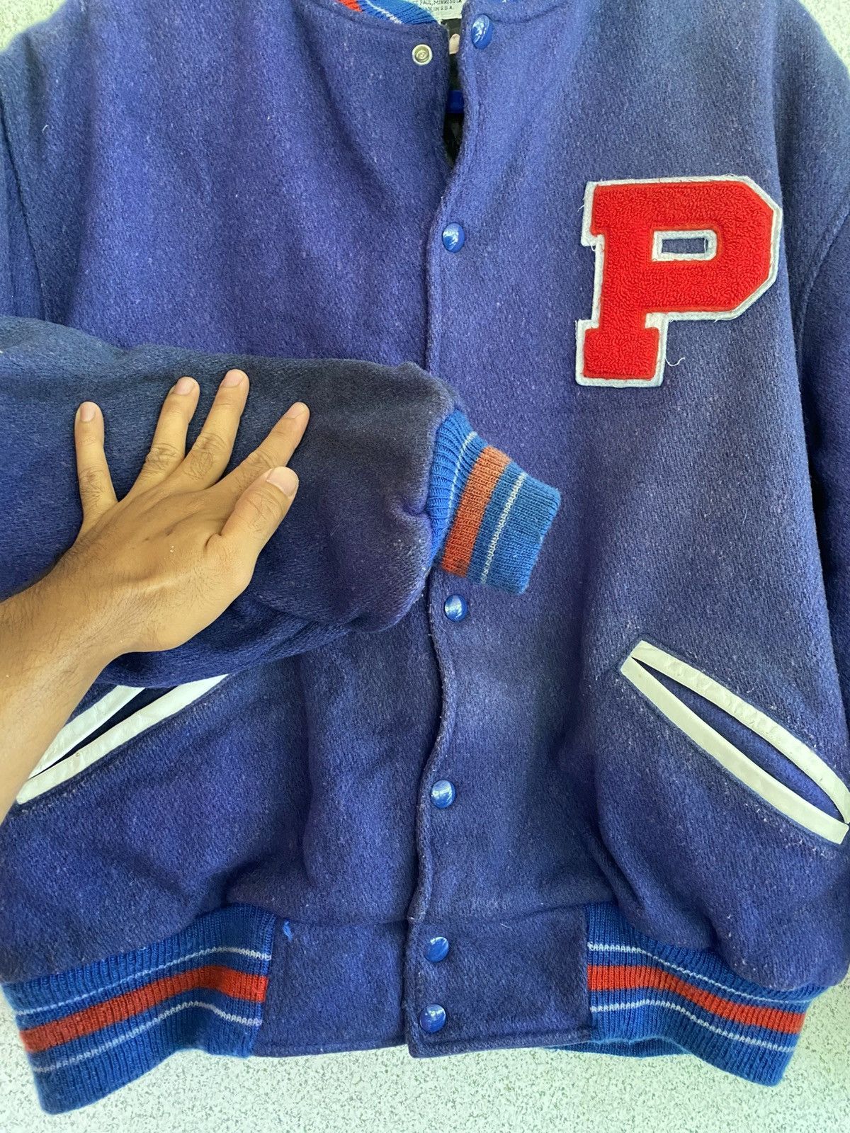 Pepsi VINTAGE Pepsi Cola Varsity Jacket 100 cotton Wool 🔥 Size US M / EU 48-50 / 2 - 8 Thumbnail