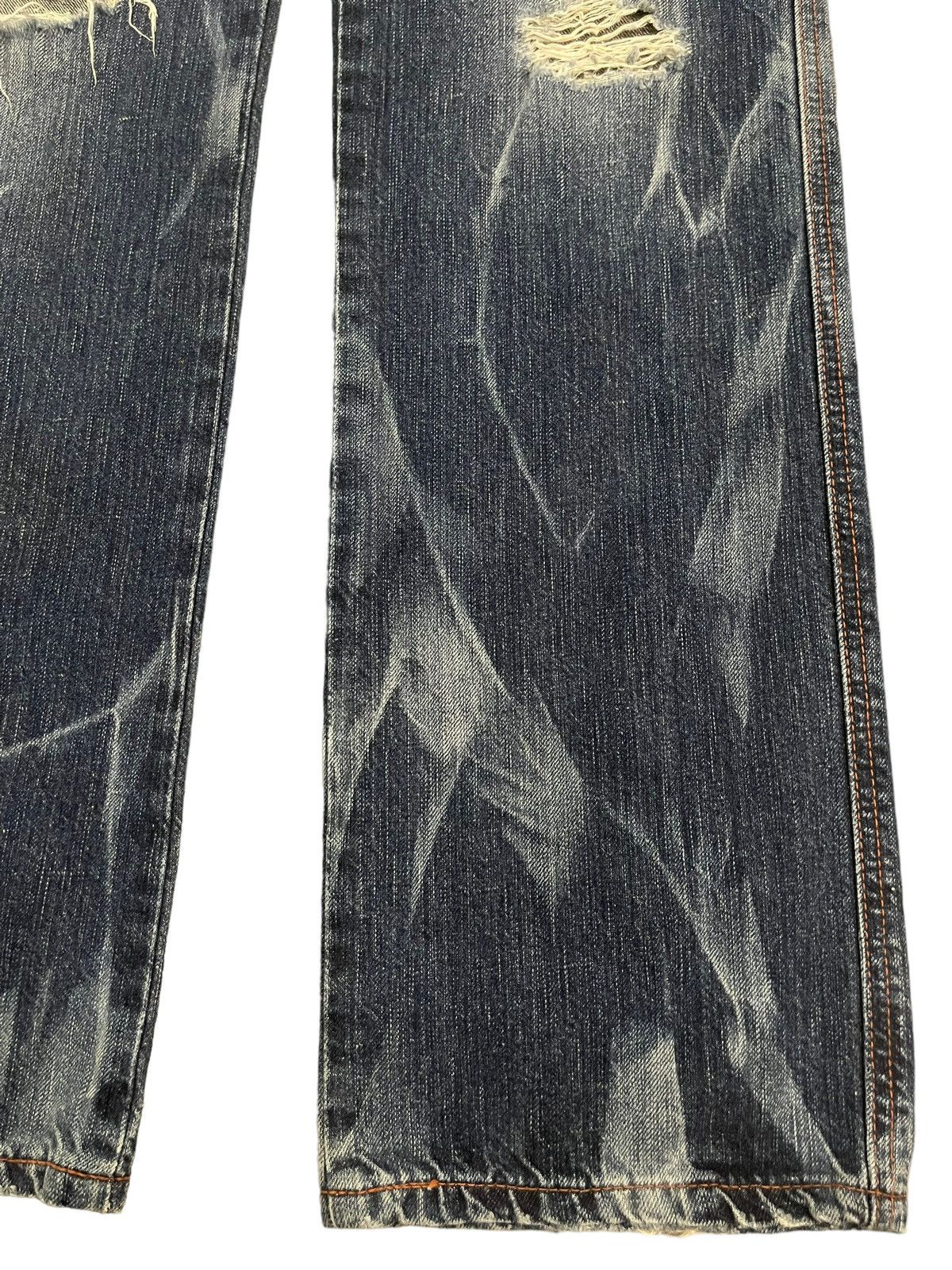 Edwin Vintage Edwin 503 Blue Wash Style Distressed Loose Jeans Size US 30 / EU 46 - 6 Thumbnail