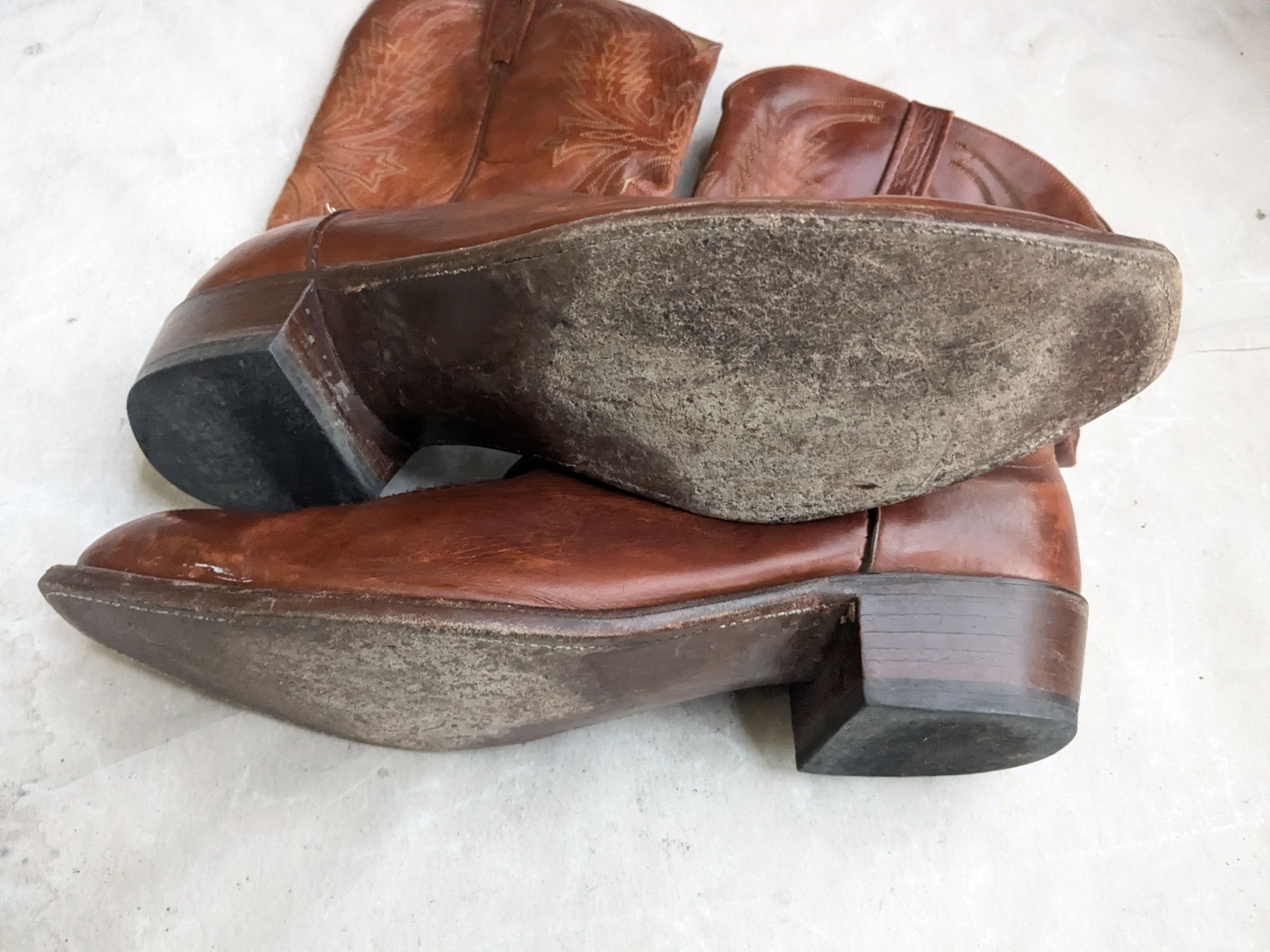 Lucchese Lucchese Cowboy Boots Brown Leather 14 D USA Size US 14 / EU 47 - 9 Thumbnail